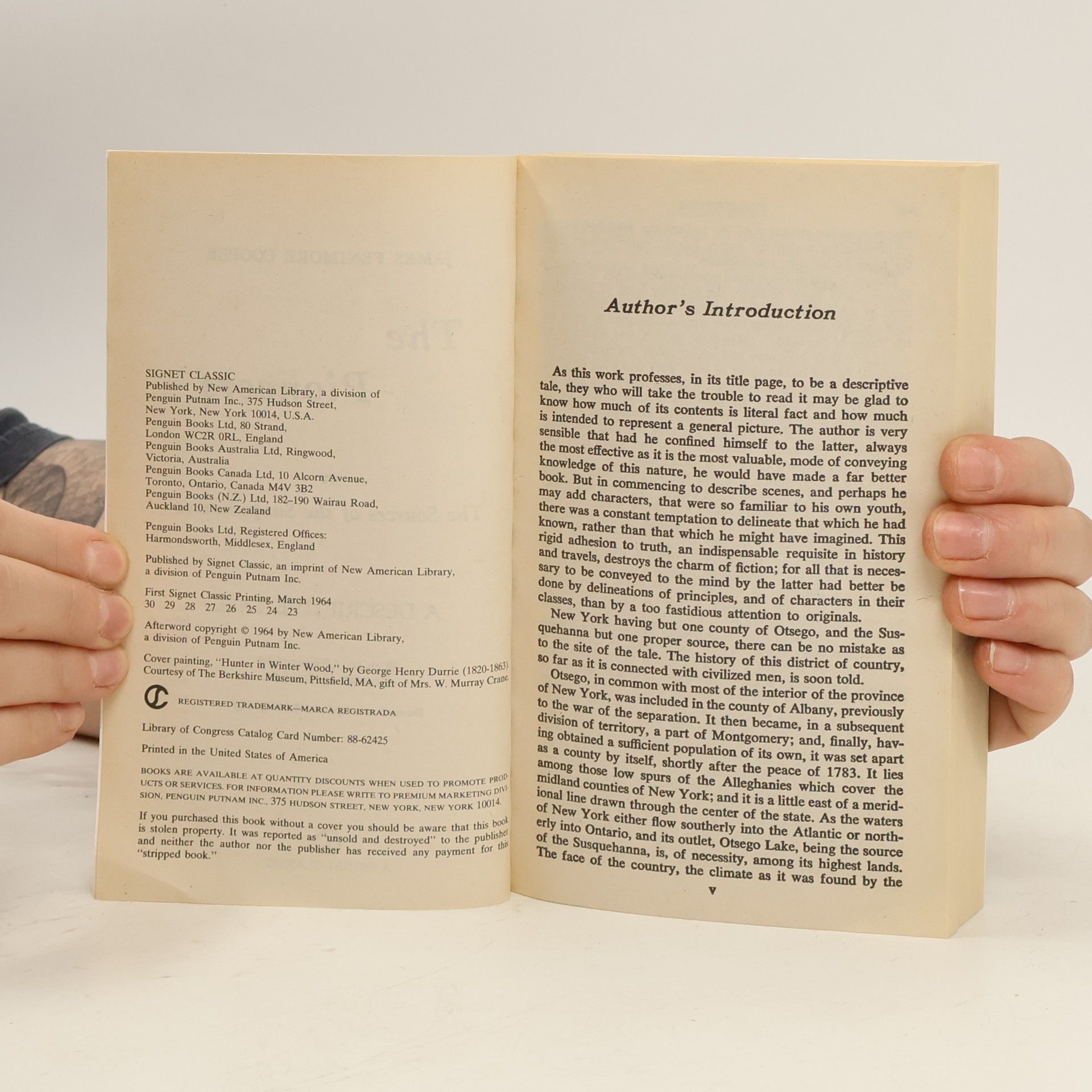James Fenimore Cooper Signet Classics: The Pioneers