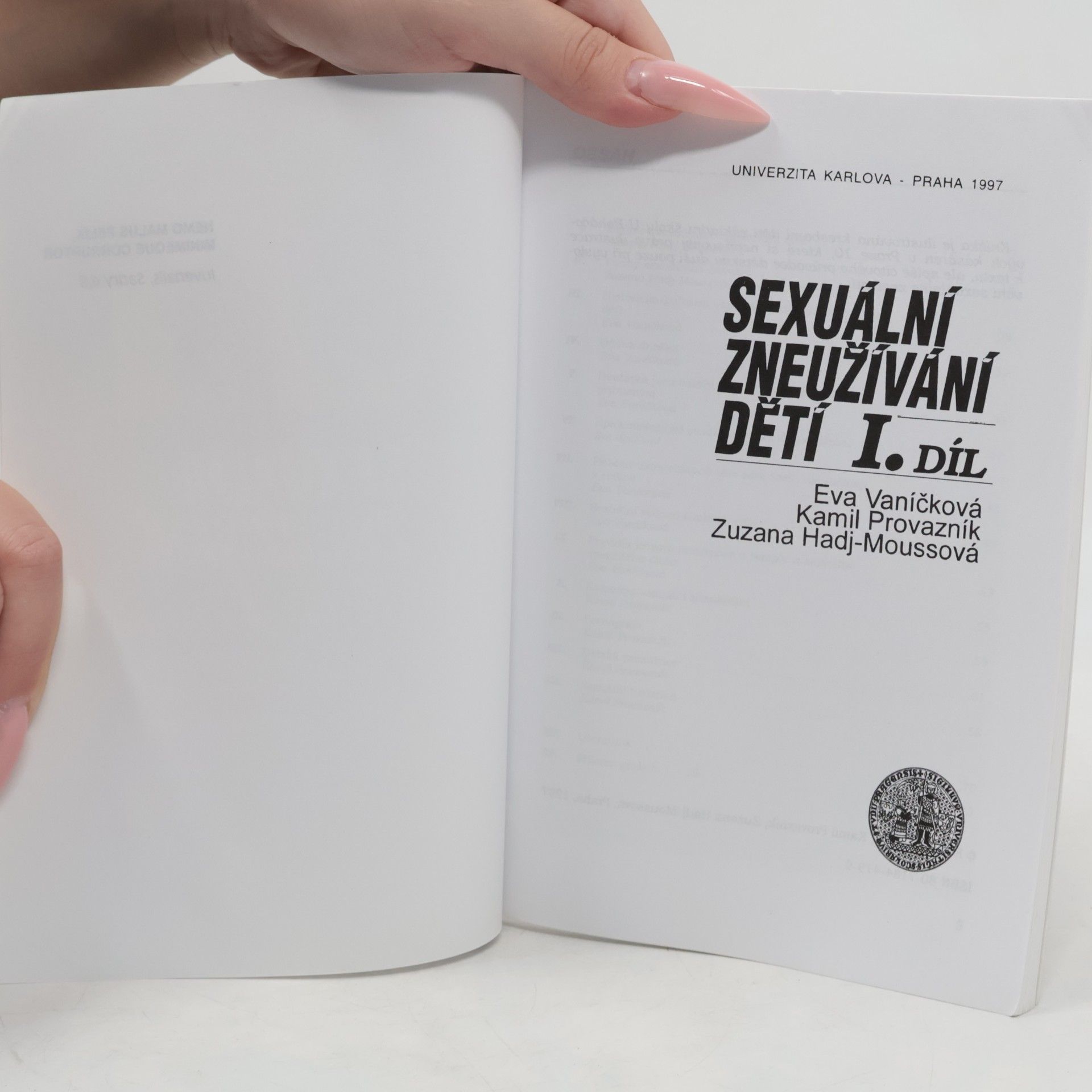 Eva Vaníčková Sexuální zneužívání dětí I.