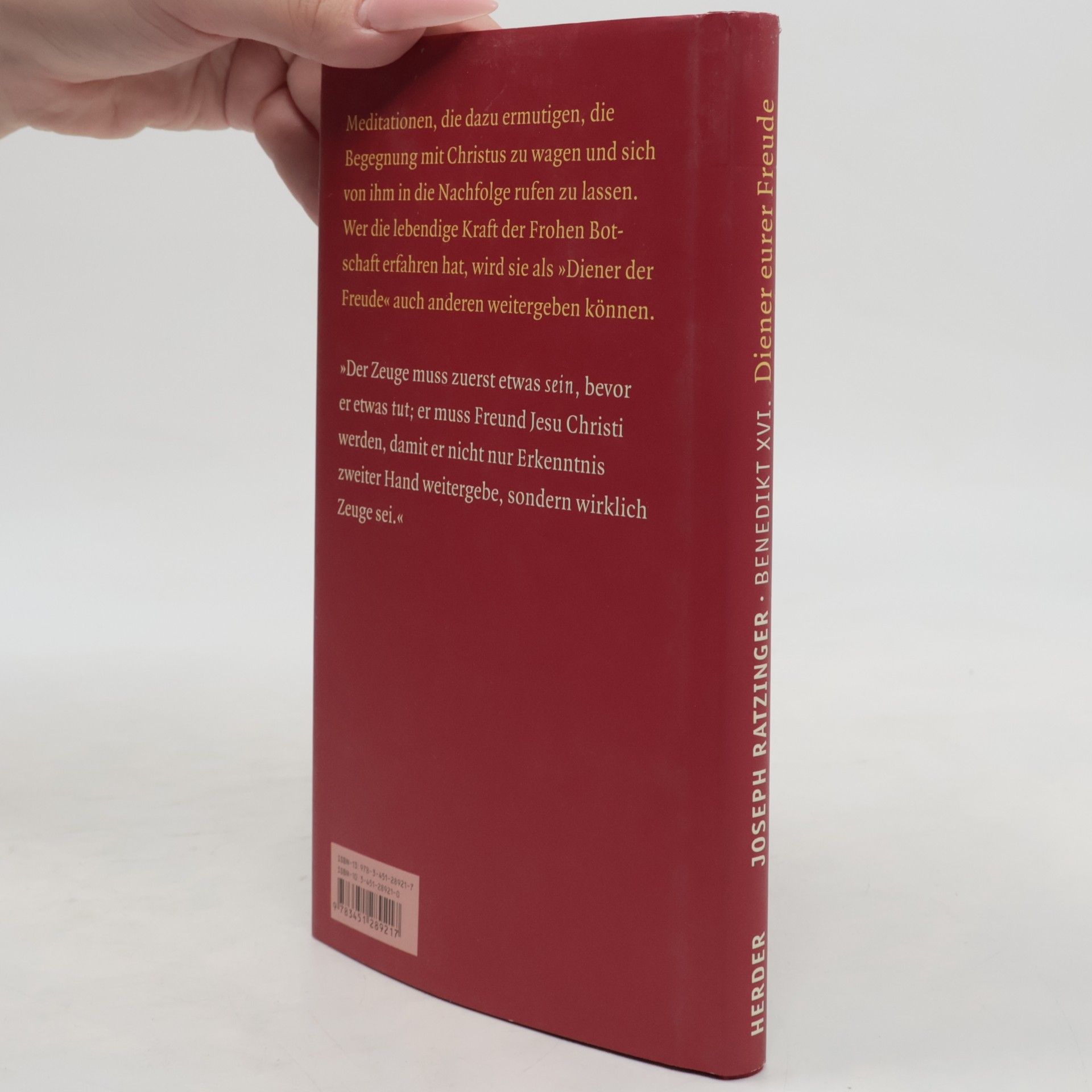 Joseph Ratzinger Diener eurer Freude