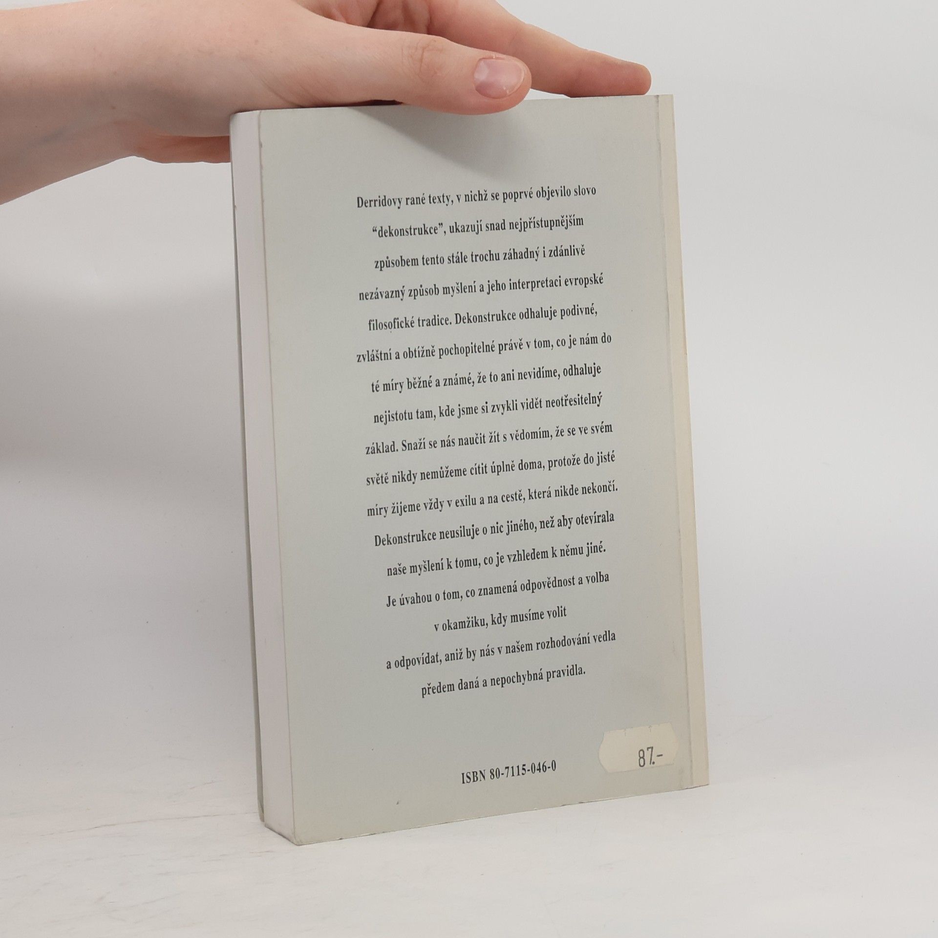 Jacques Derrida Texty k dekonstrukci: Práce z let 1967-72