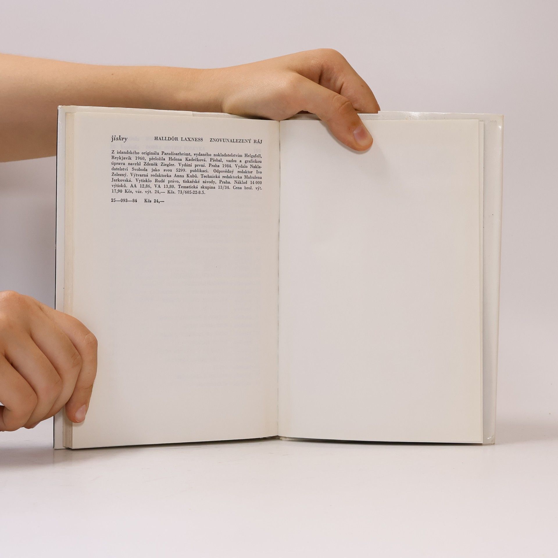 Halldór Laxness Znovunalezený ráj