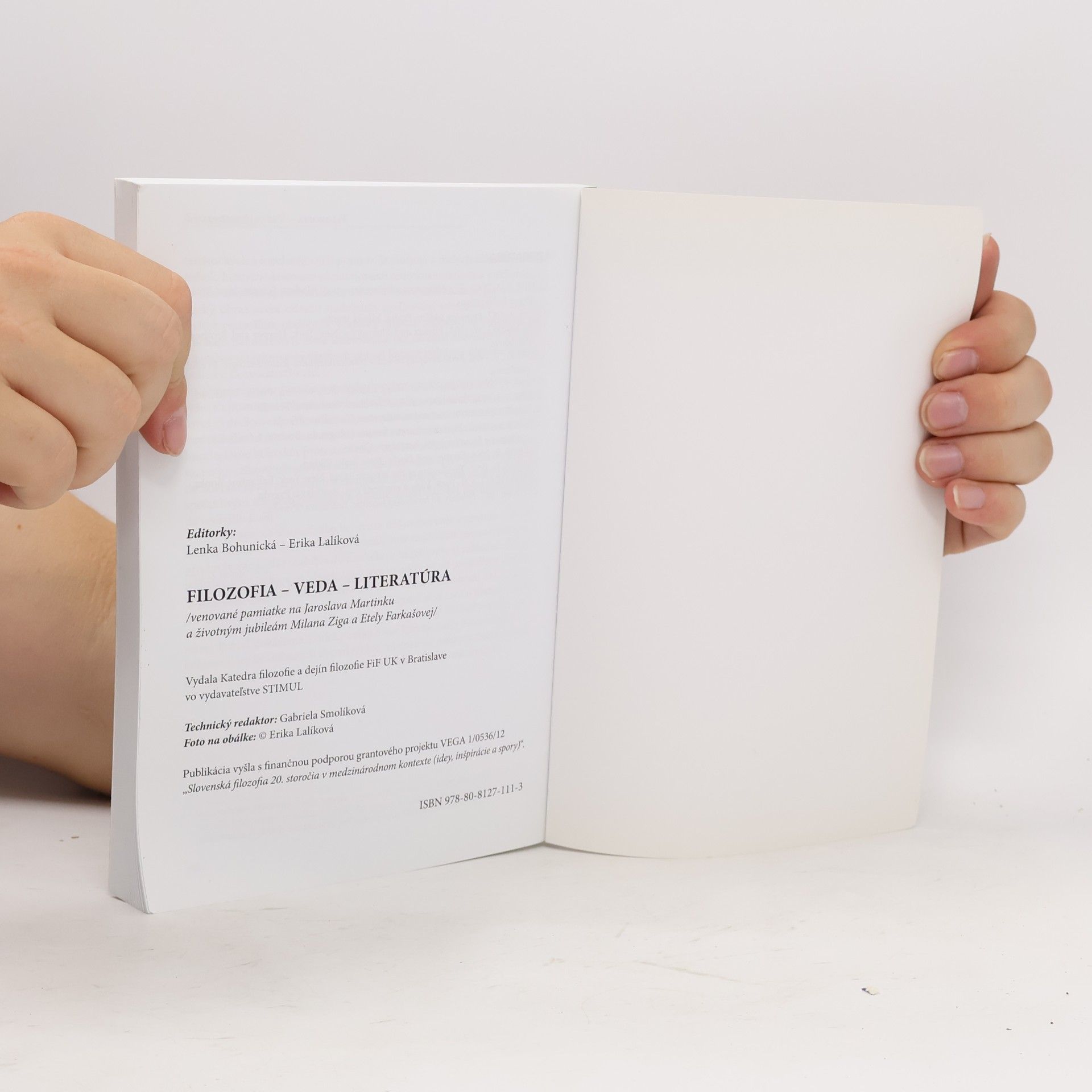 Lenka Bohunická Filozofia veda literatúra