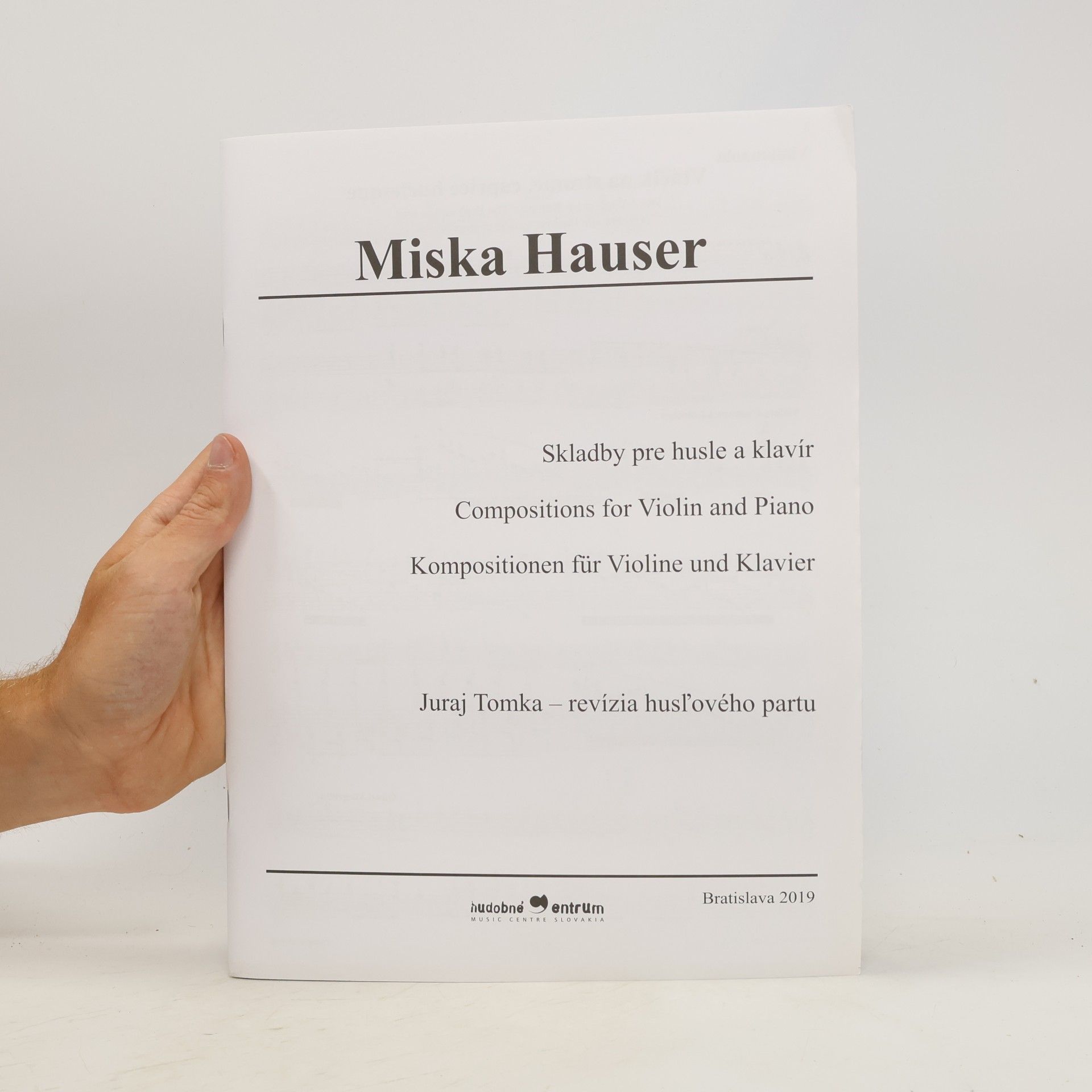 Miska Hauser Skladby pre husle a klavír