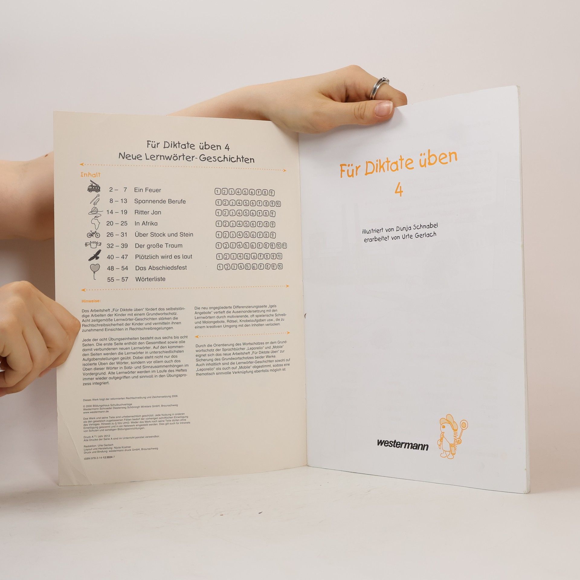 Urte Gerlach Für Diktate üben, Grundschule, Neue Lernwörter-Geschichten, neue Rechtschreibung, 4. Schuljahr