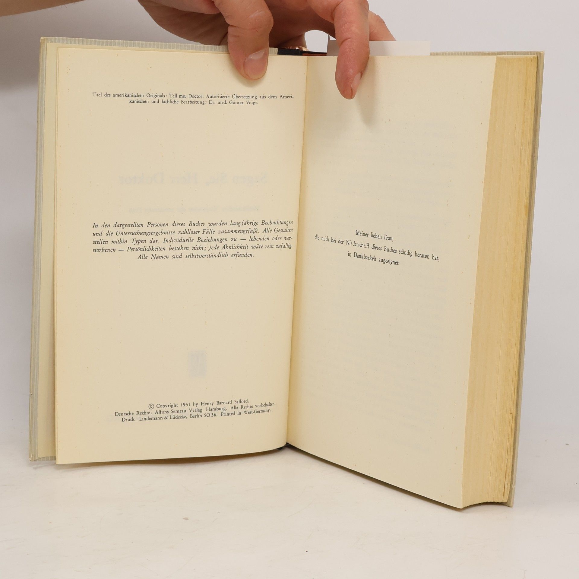 Henry Barnard Safford Sagen Sie, Herr Doktor