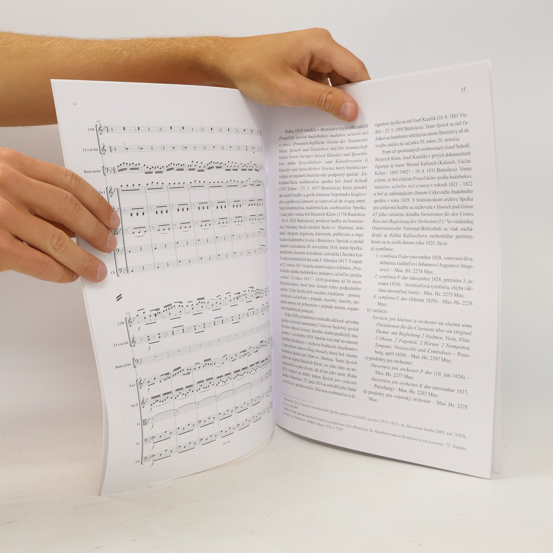 Wenzel Kallusch Variácie pre kontrabas a orchester - Partitúra