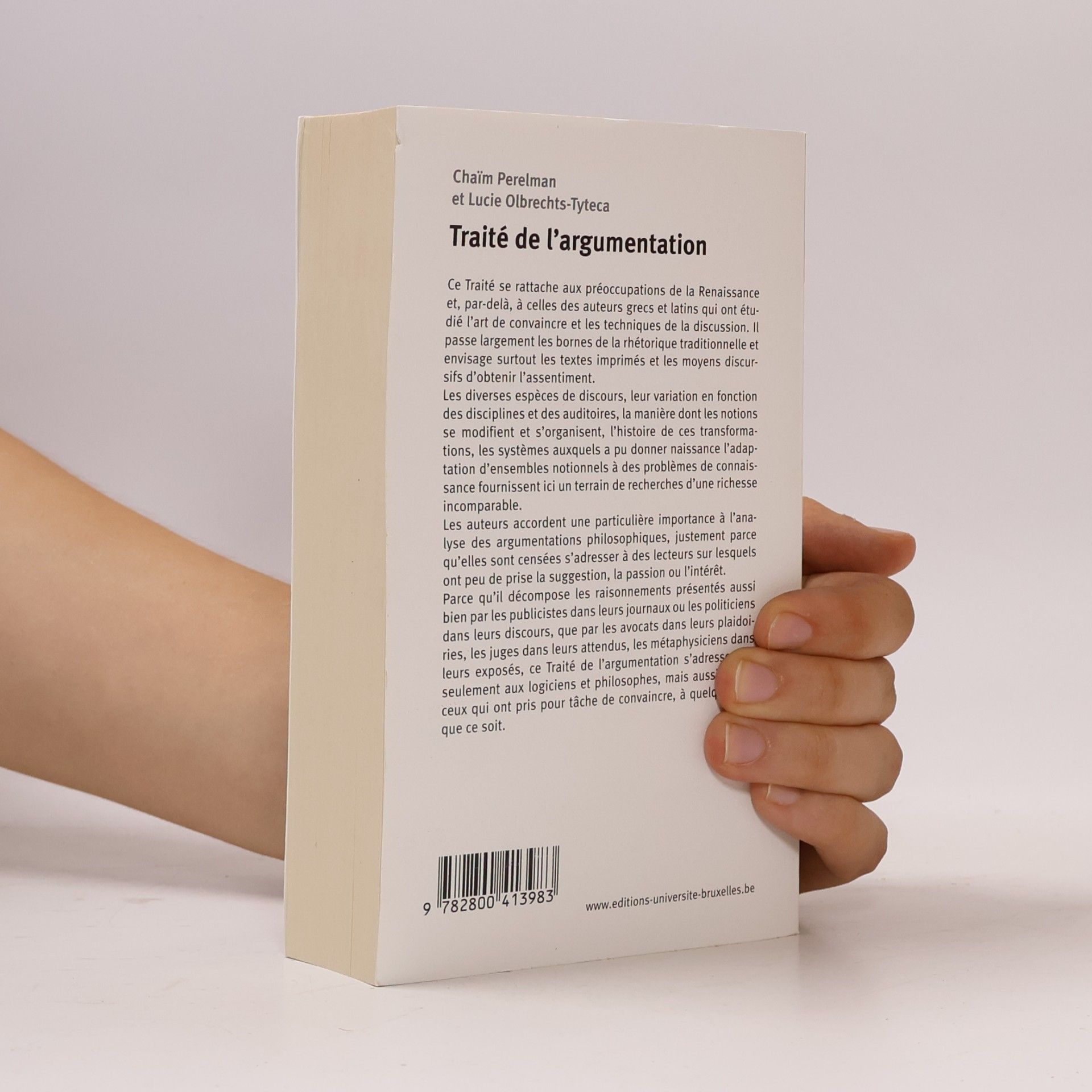 Chaïm Perelman Traité de l'argumentation