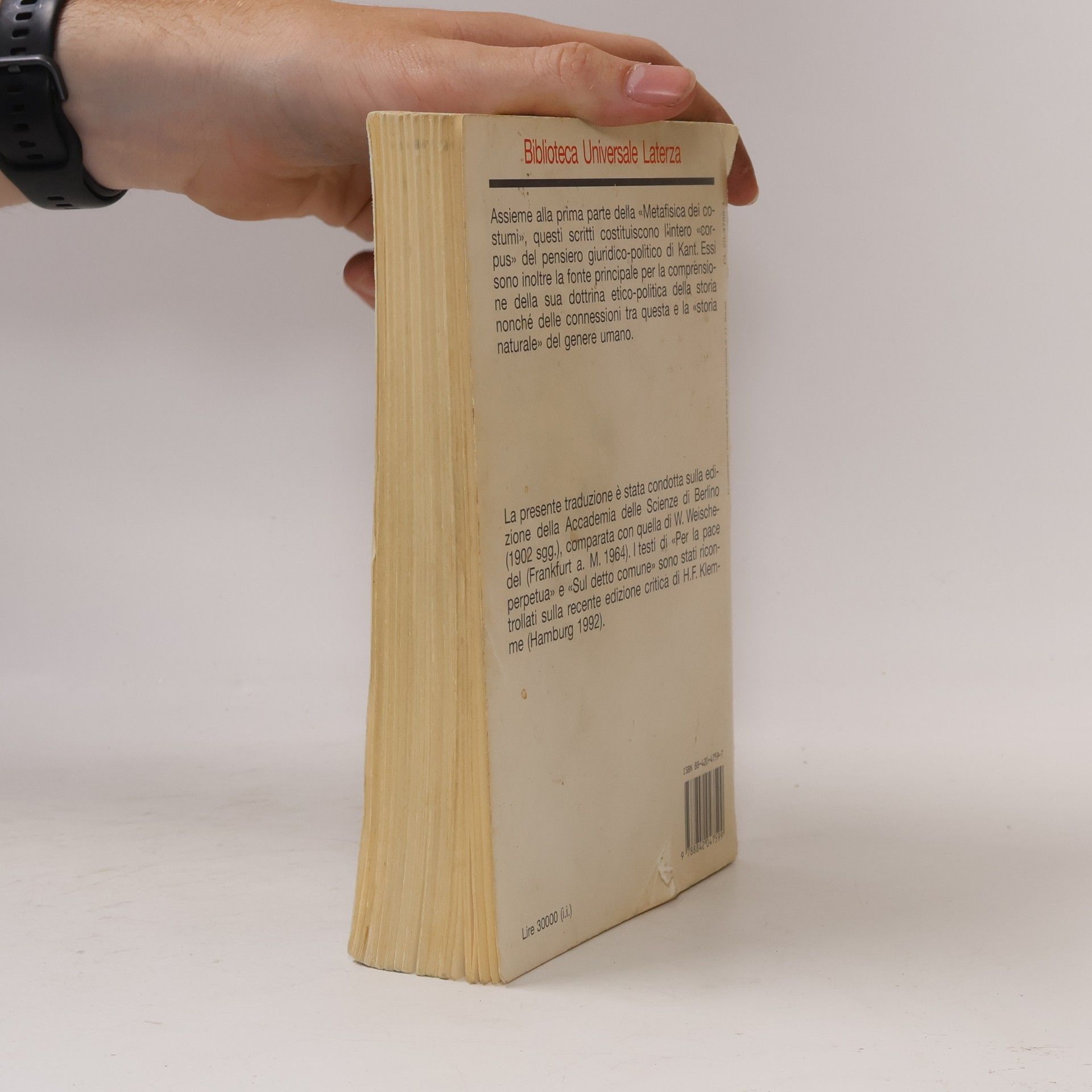 Immanuel Kant Biblioteca Universale Laterza: Scritti di storia, politica e diritto
