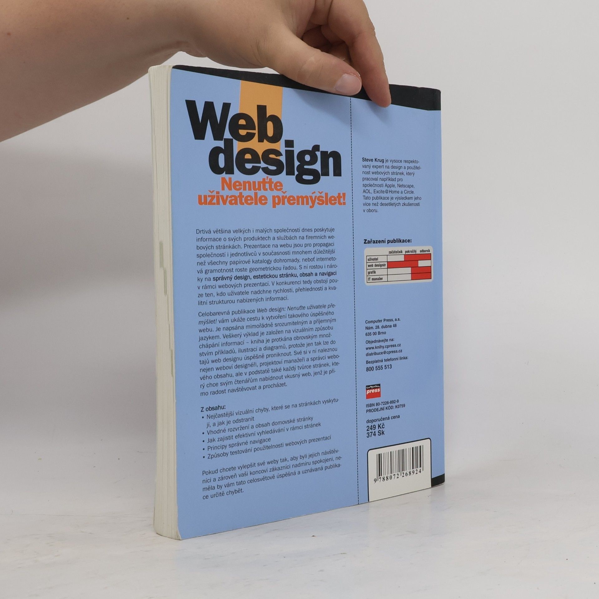 Steve Krug Web design. Nenuťte uživatele přemýšlet!