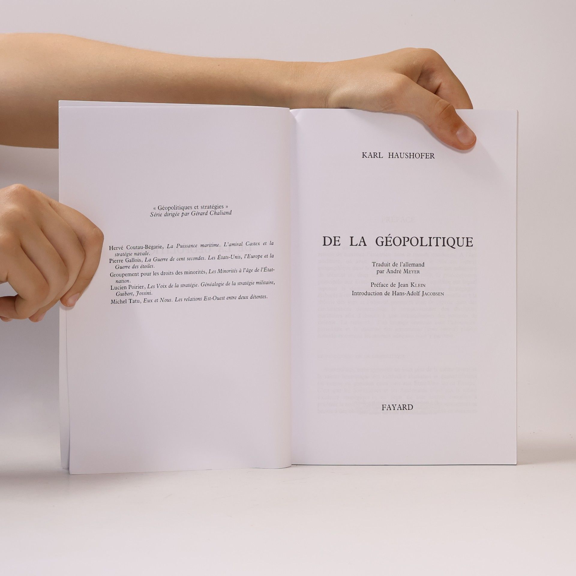 Karl Haushofer Géopolitiques et stratégies: De la géopolitique