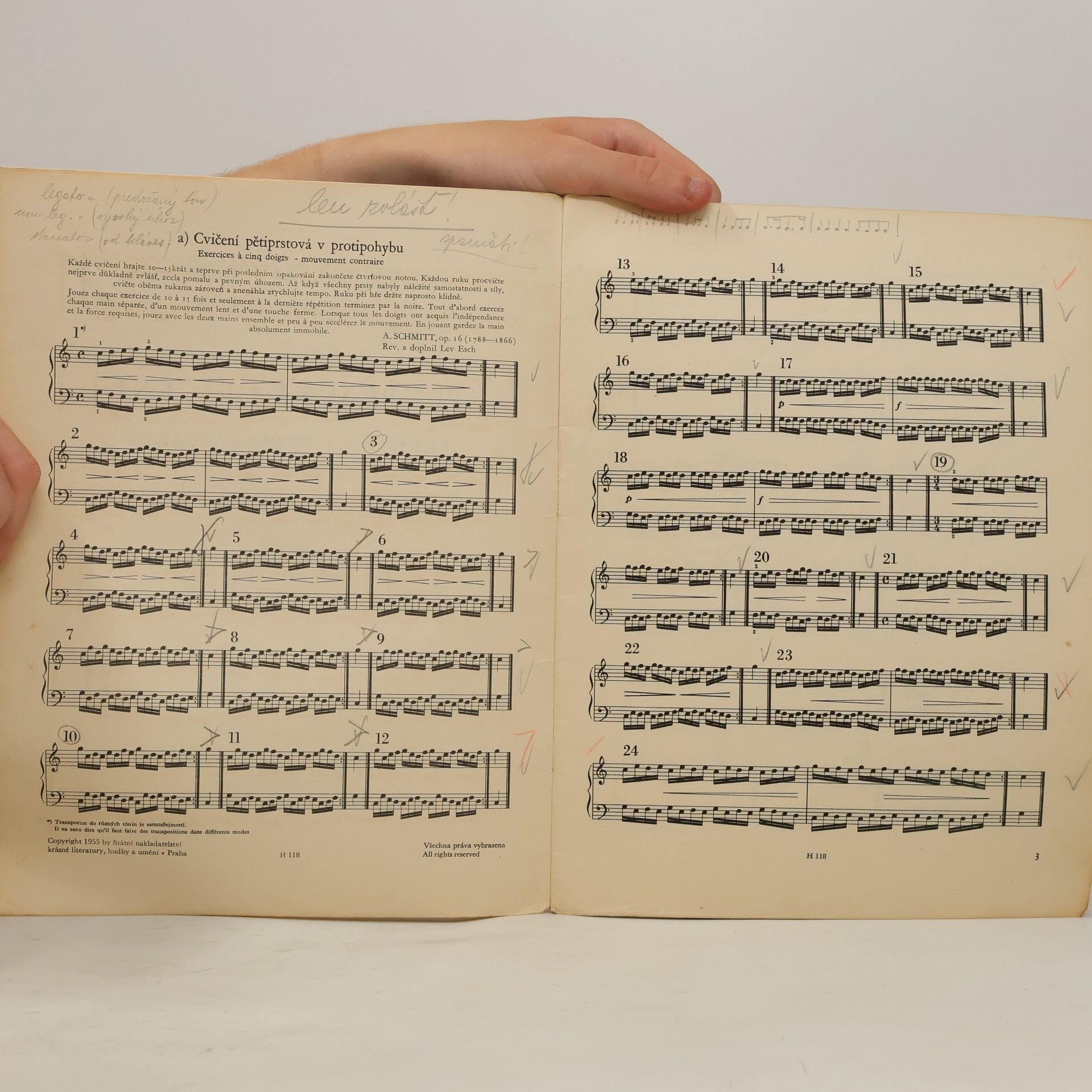 Aloys Schmitt Průpravná cvičení. Op. 16