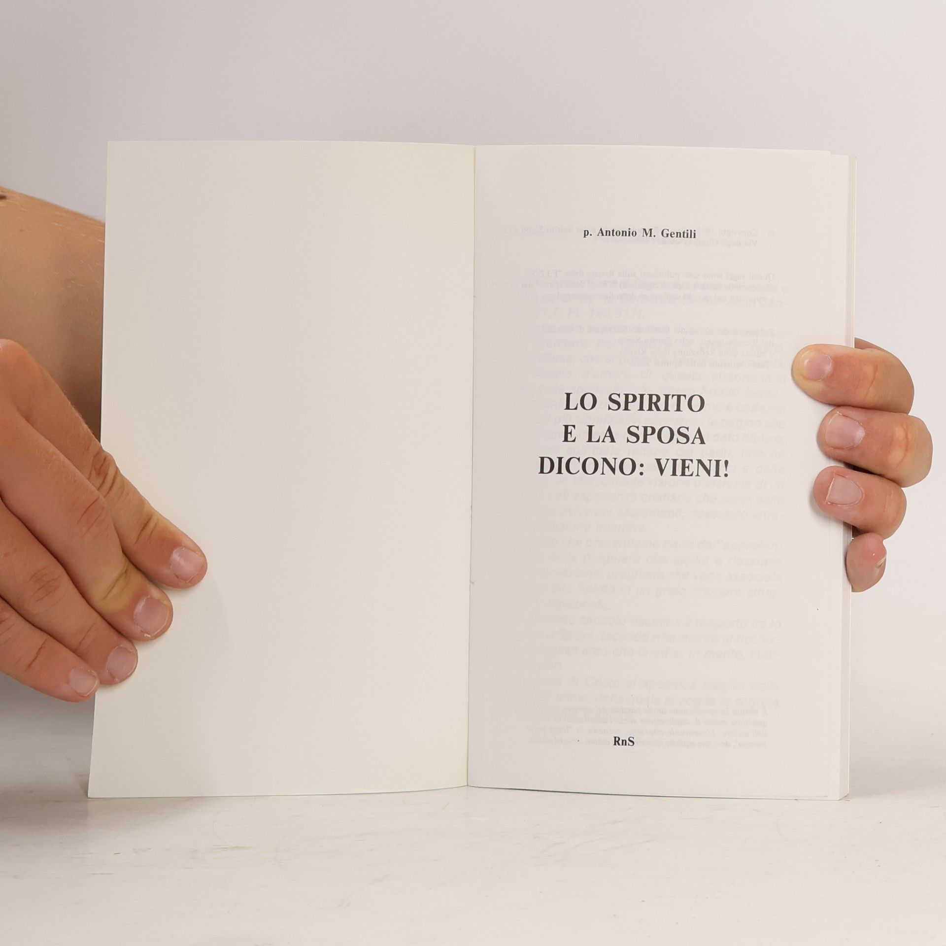 Antonio M. Gentili Lo Spirito e la Sposa dicono: "VIENI"
