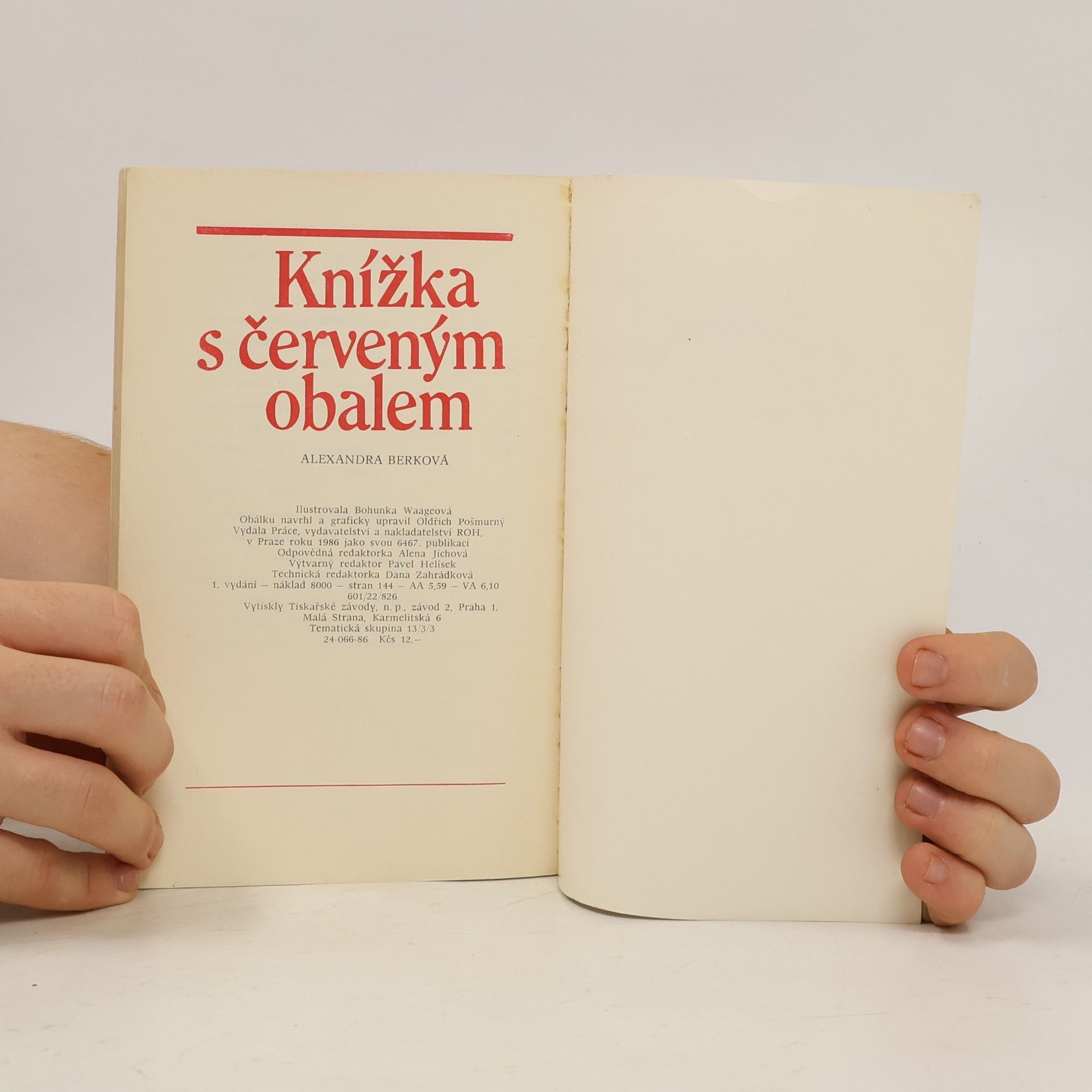 Alexandra Berková Knížka s červeným obalem