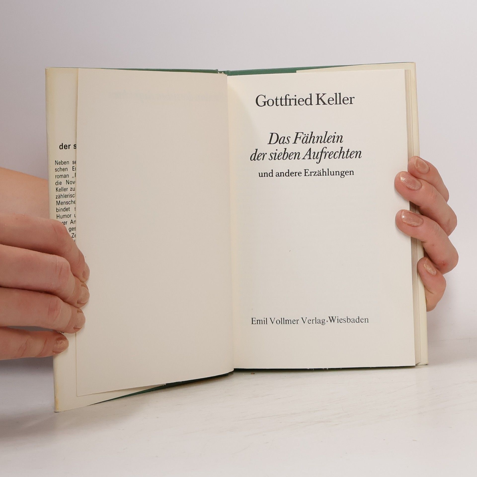 Gottfried Keller Das Fähnlein der sieben Aufrechten