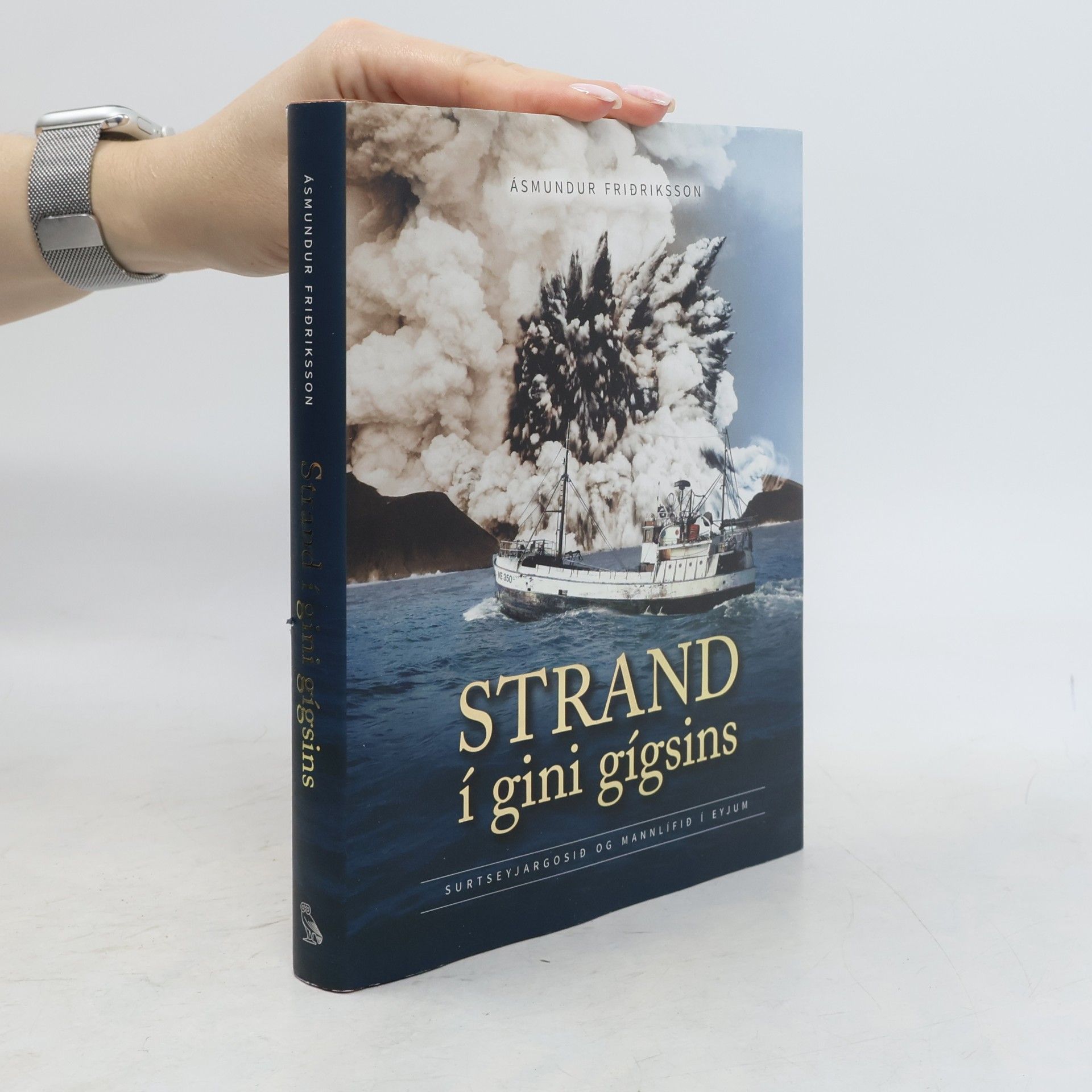 Ásmundur Friðriksson Strand í gini gígsins
