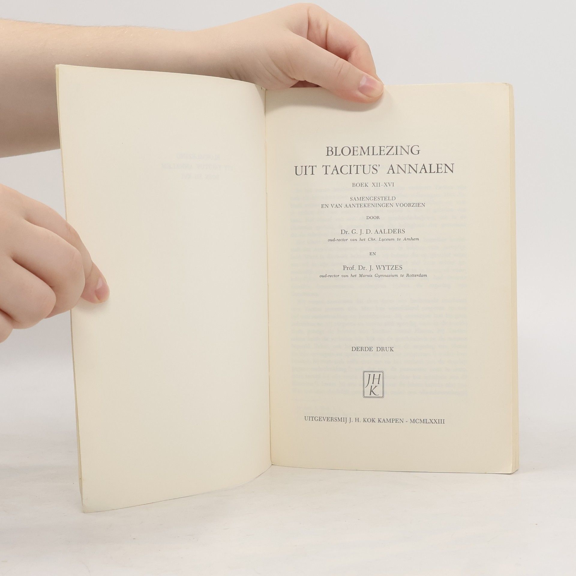 G. J. D. Aalders Bloemlezing uit Tacitus' Annalen Boek XII-XVI