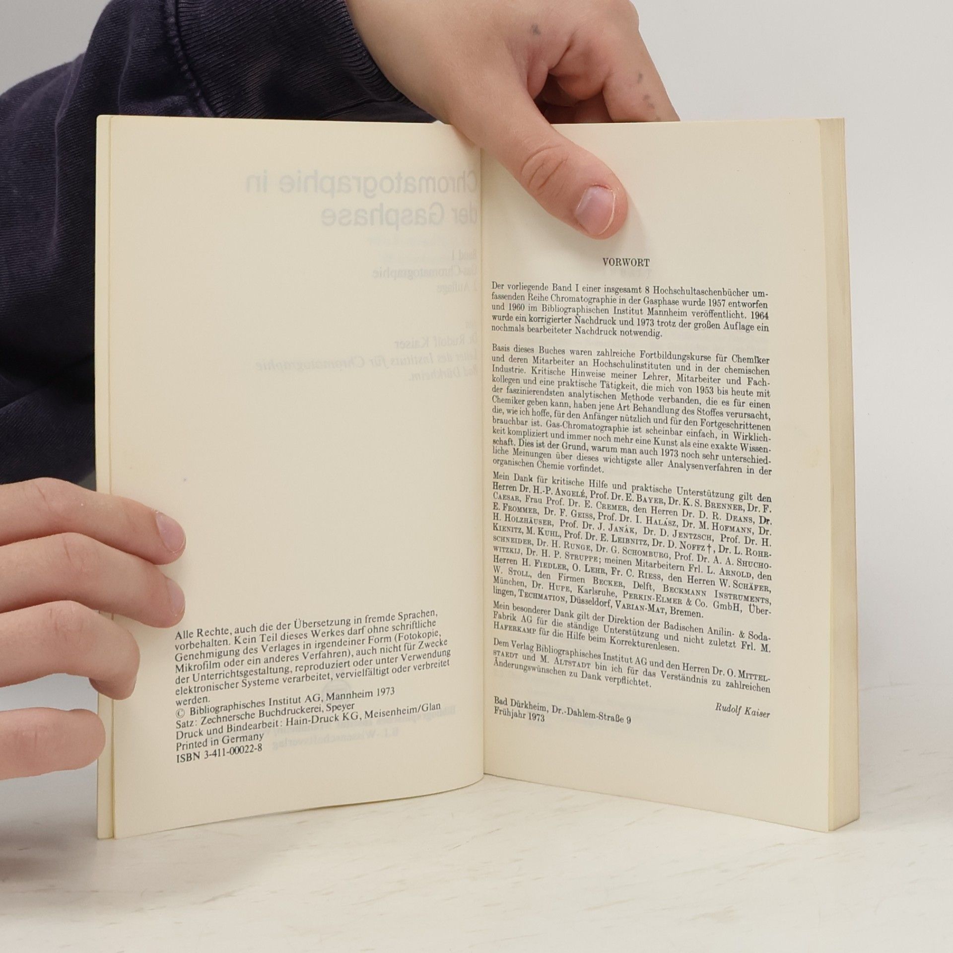 Rudolf Kaiser Hochschultaschenbücher - 22: Chromatographie in der Gasphase