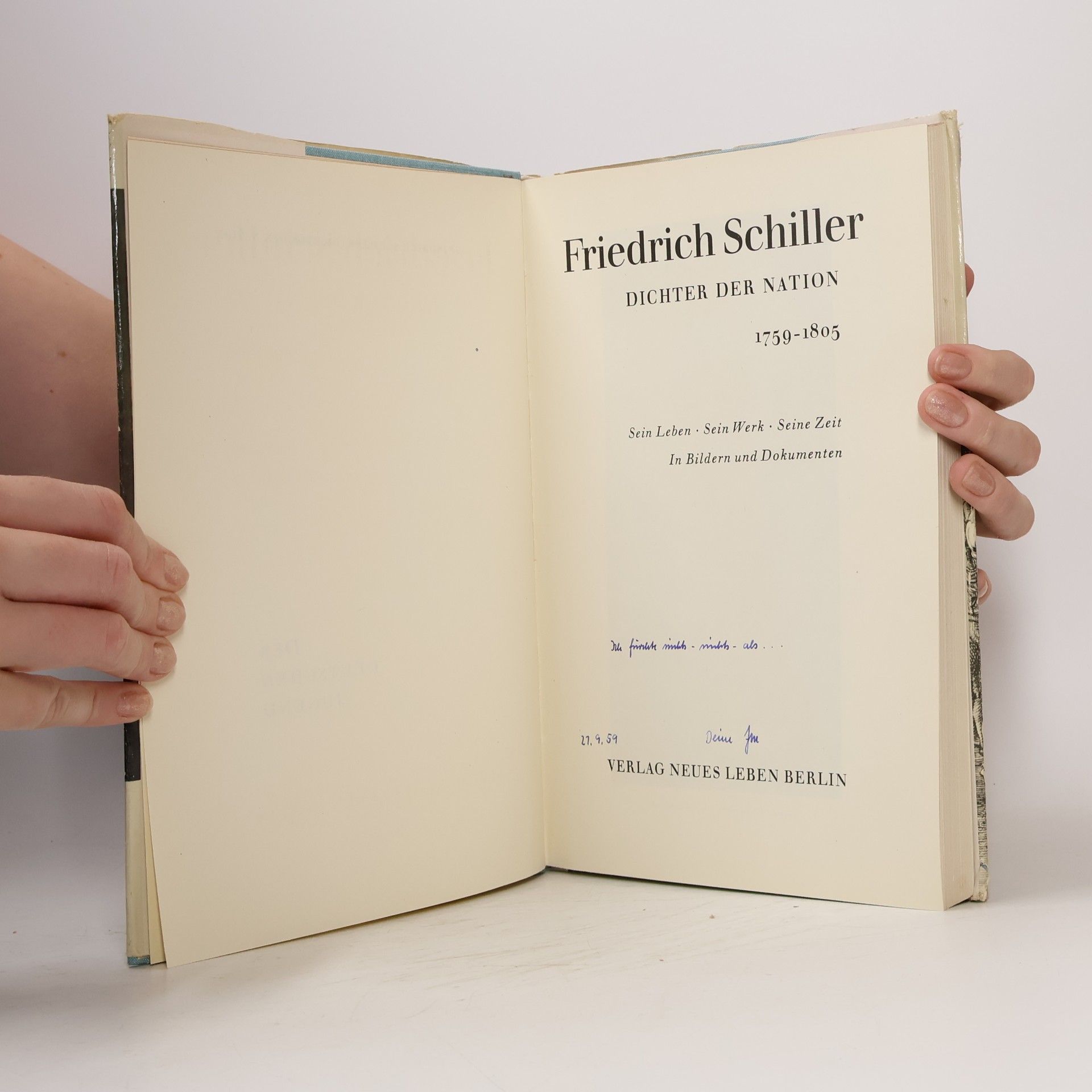 Friedrich Schiller Friedrich Schiller, Dichter der Nation