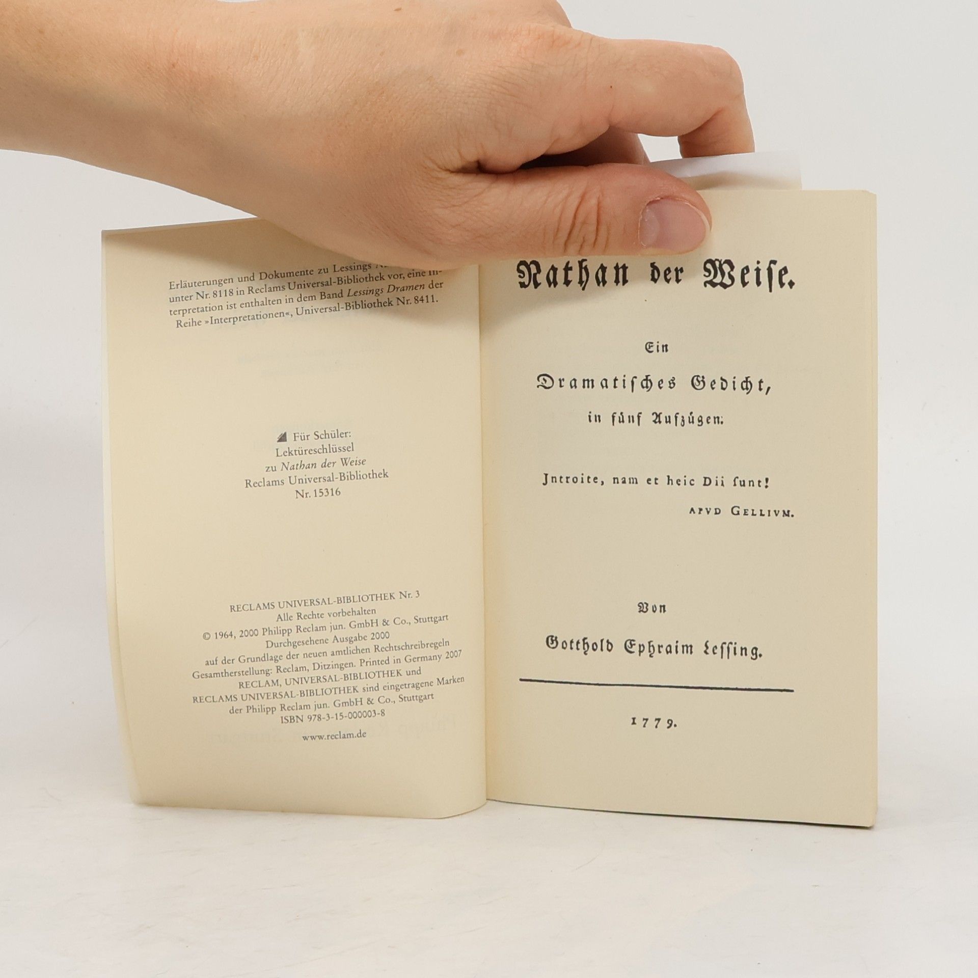 Gotthold Ephraim Lessing Nathan der Weise