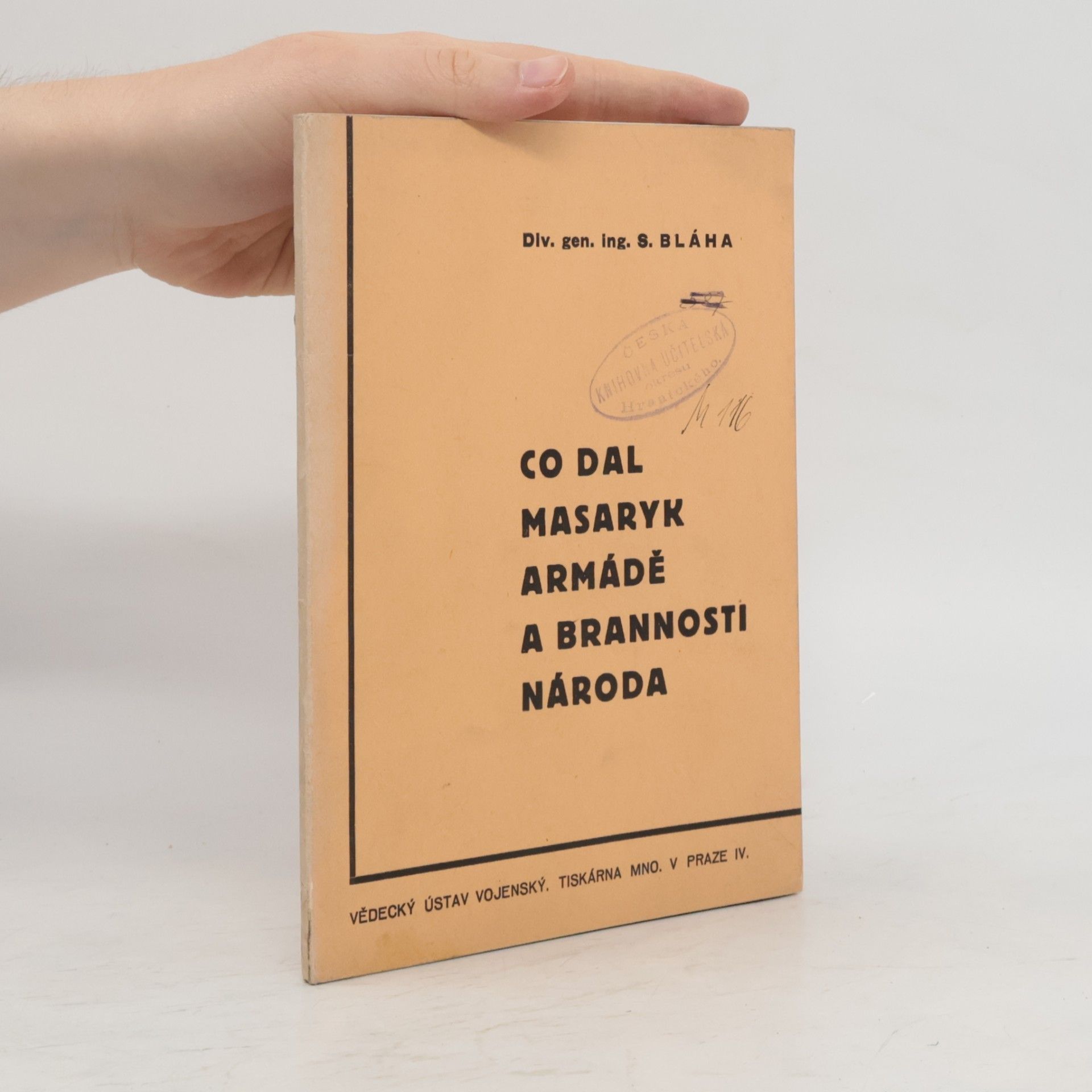 Co dal Masaryk armádě a brannosti národa