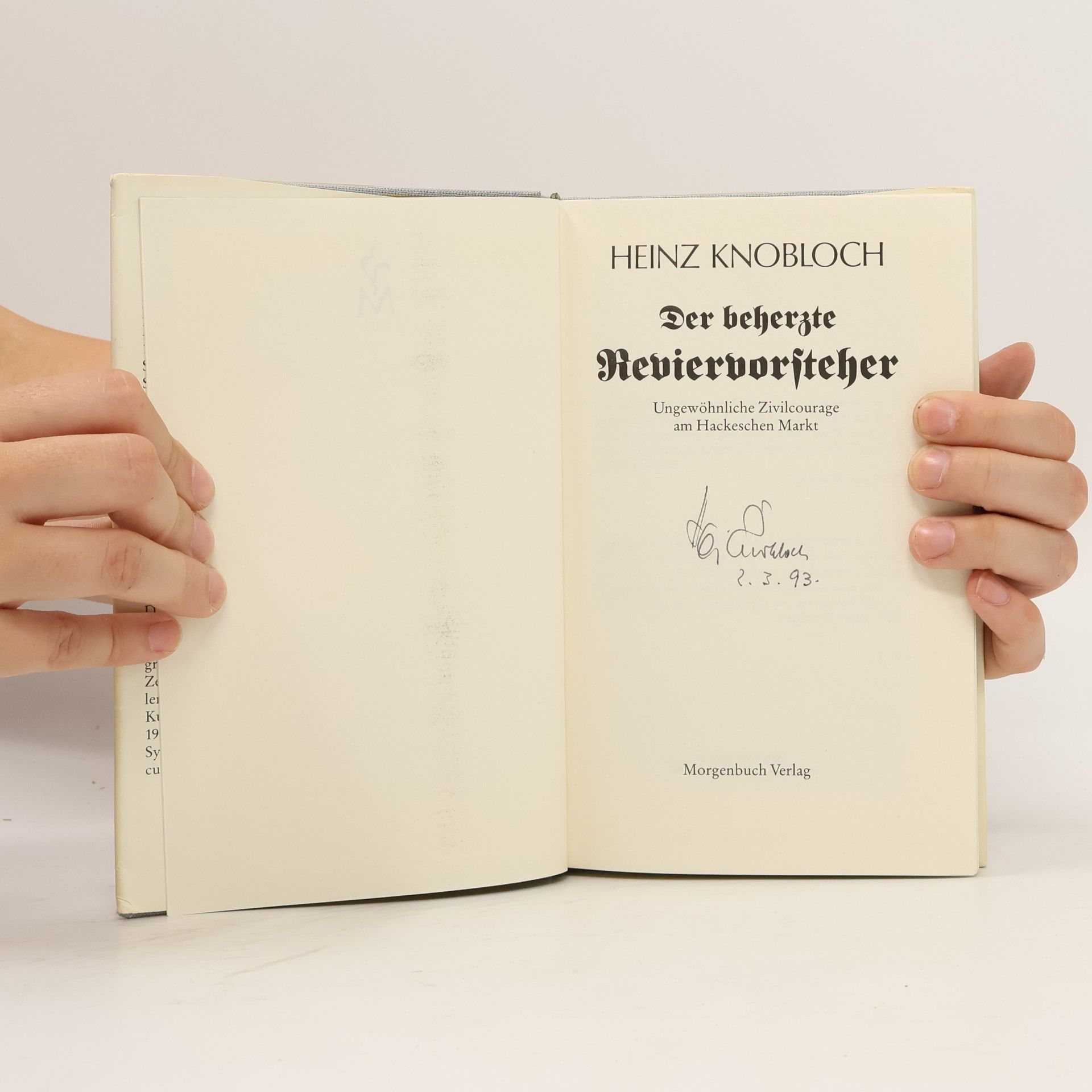 Heinz Knobloch Der beherzte Reviervorsteher