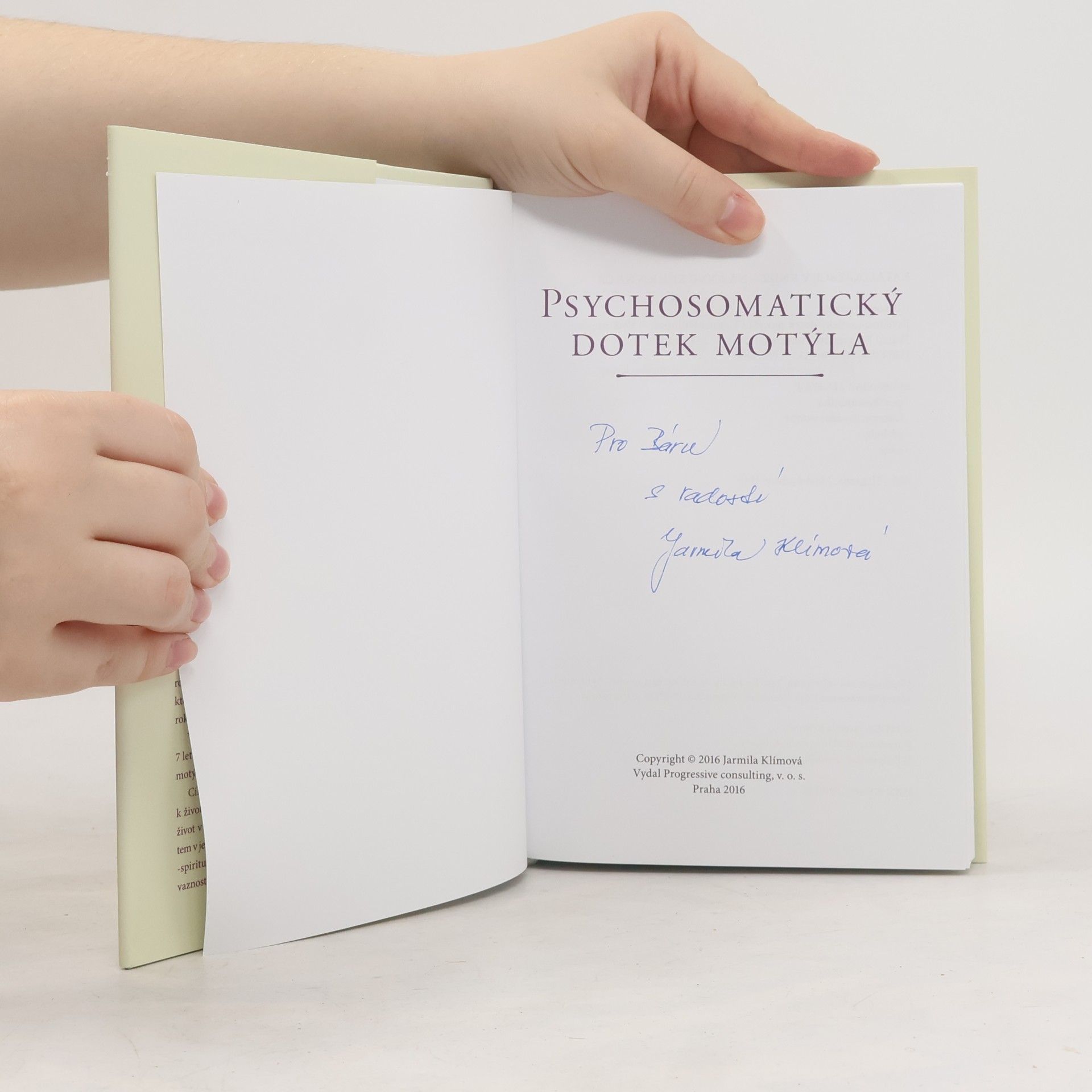 Jarmila Klímová Psychosomatický dotek motýla