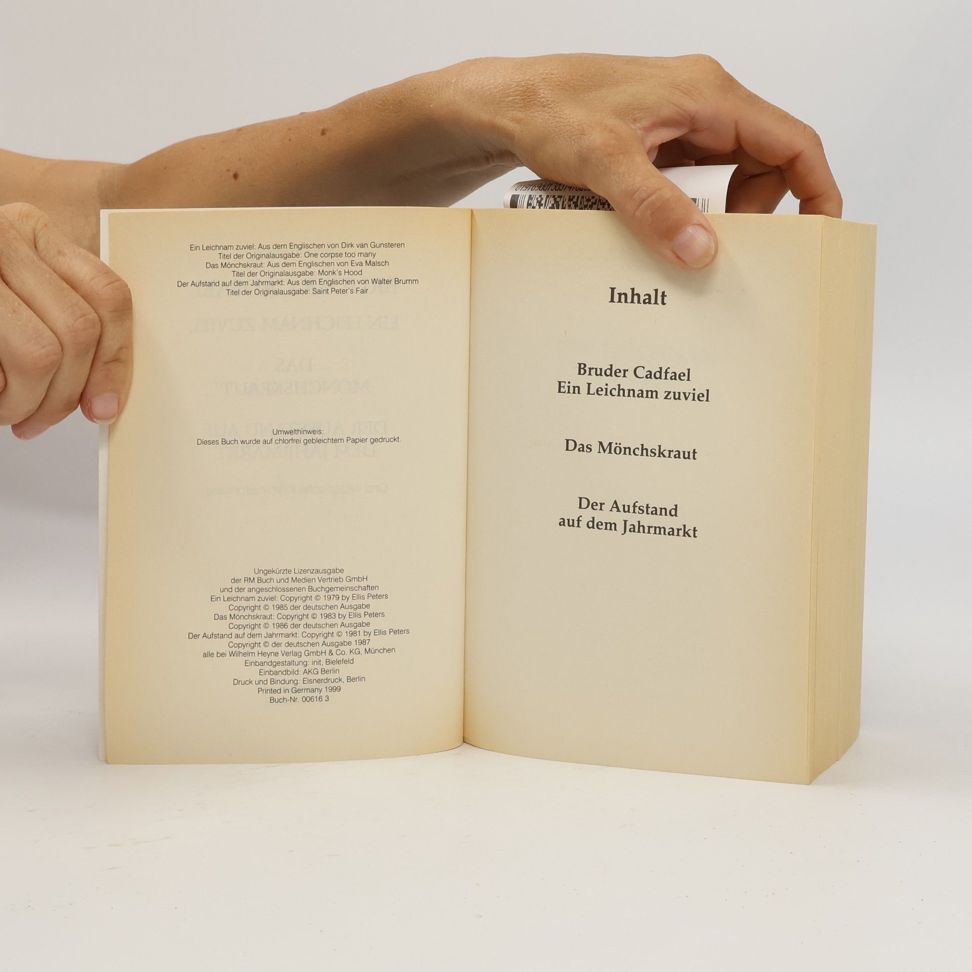 Ellis Peters Bruder Cadfael. Ein Leichnam zuviel. Das Mönchskraut. Der Aufstand auf dem Jahrmarkt