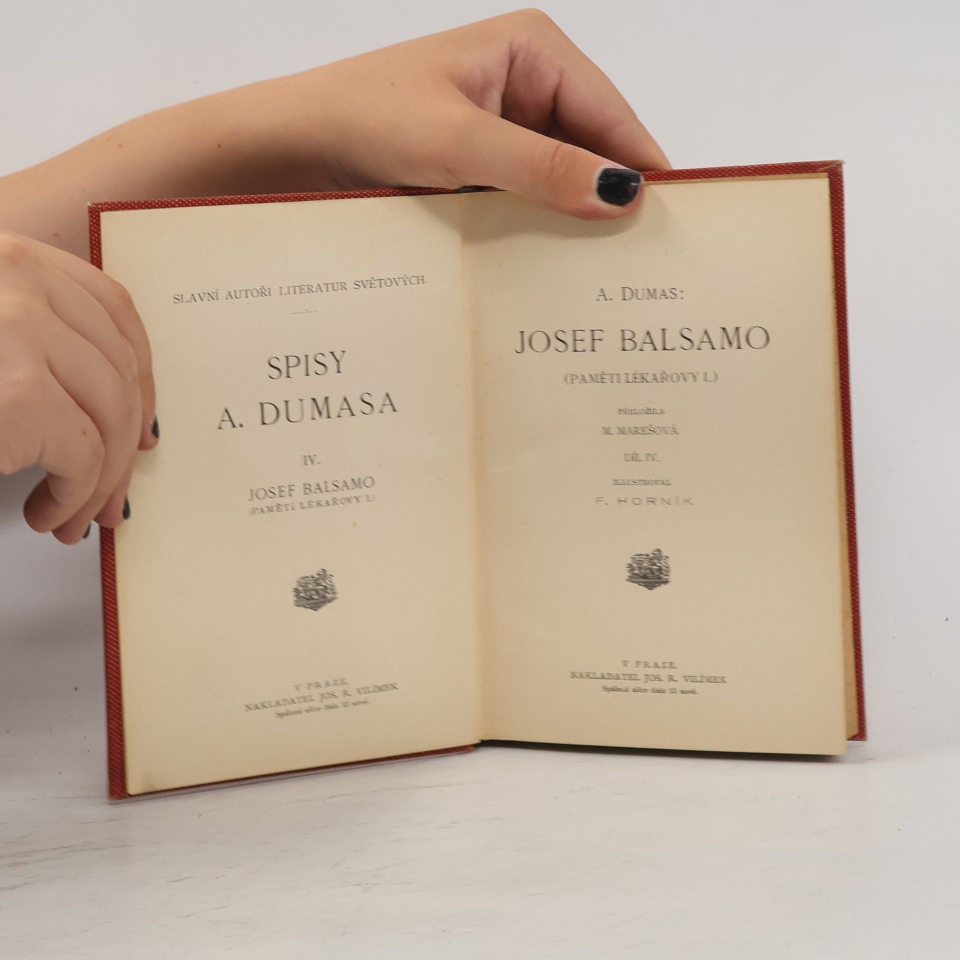 Alexandre Dumas starší Spisy A. Dumasa IV. Josef Balsamo