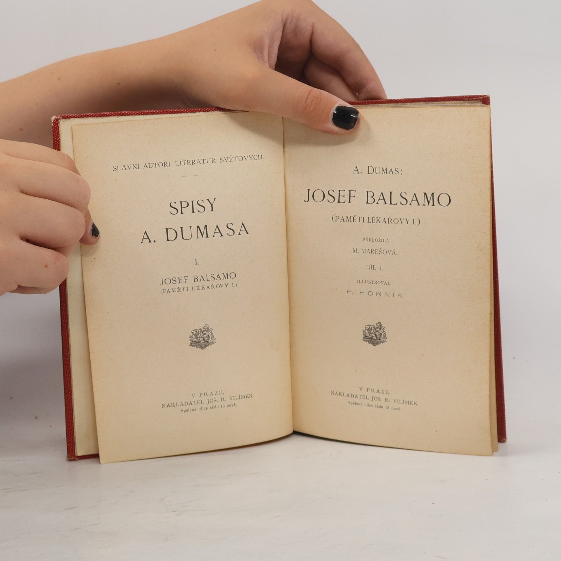 Josef Balsamo Spisy A. Dumasa I.