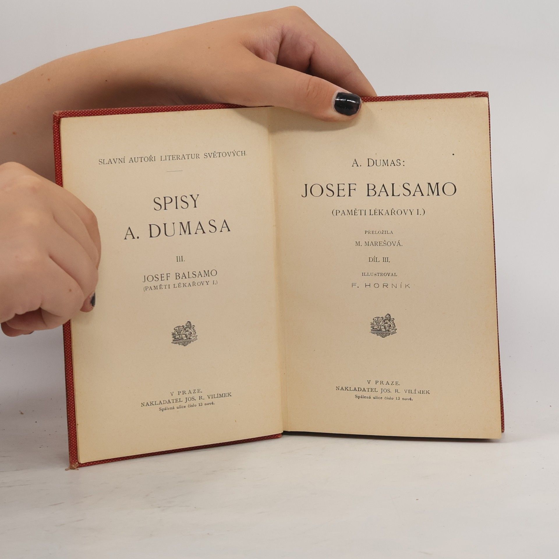 Josef Balsamo Spisy A. Dumasa III.
