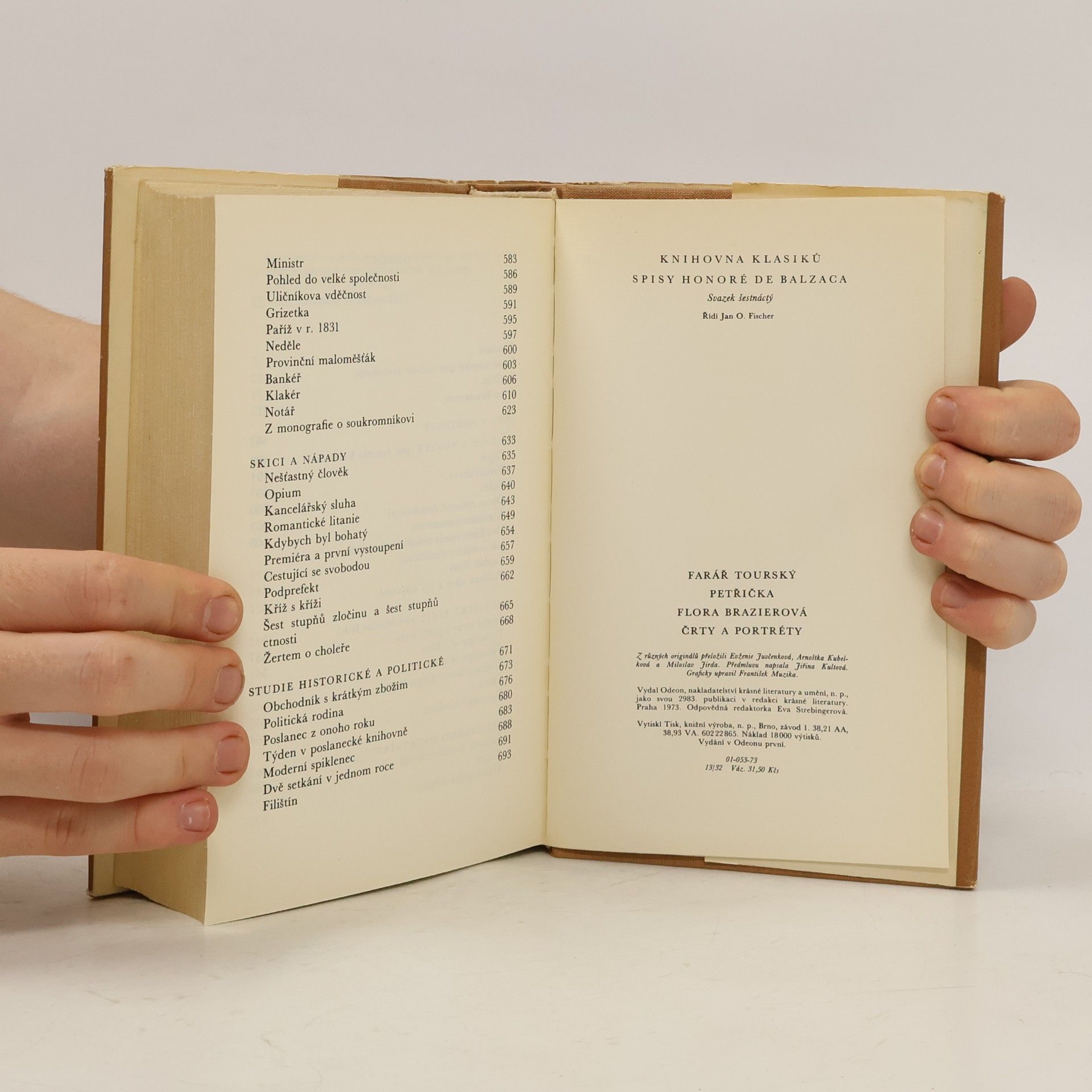 Honoré de Balzac Farář Tourský. Petřička. Flora Brazierová. Črty a portréty