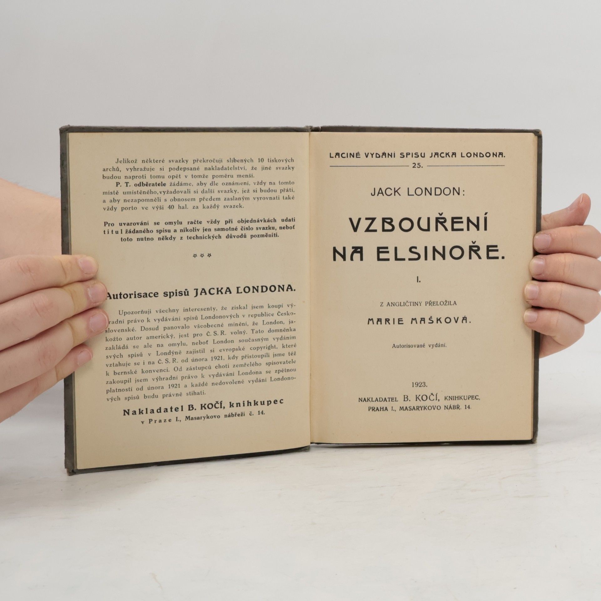 Jack London Vzbouření na Elsinoře I.
