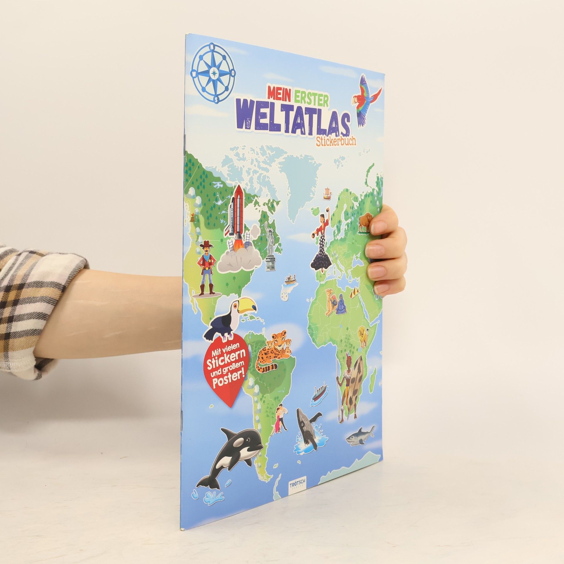 Kolektív autorov Stickerbuch "Mein erster Weltatlas"