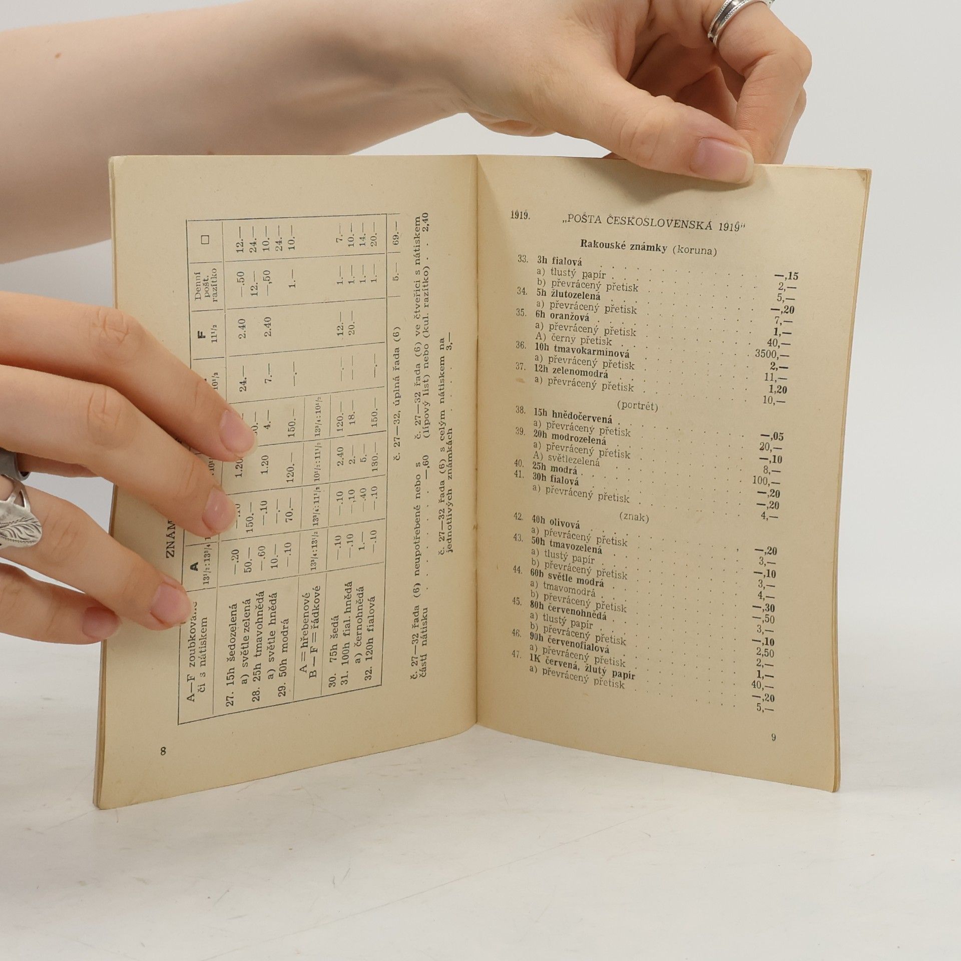 Kolektiv autorů Ceník základní řady československých poštovních známek 1918-1939