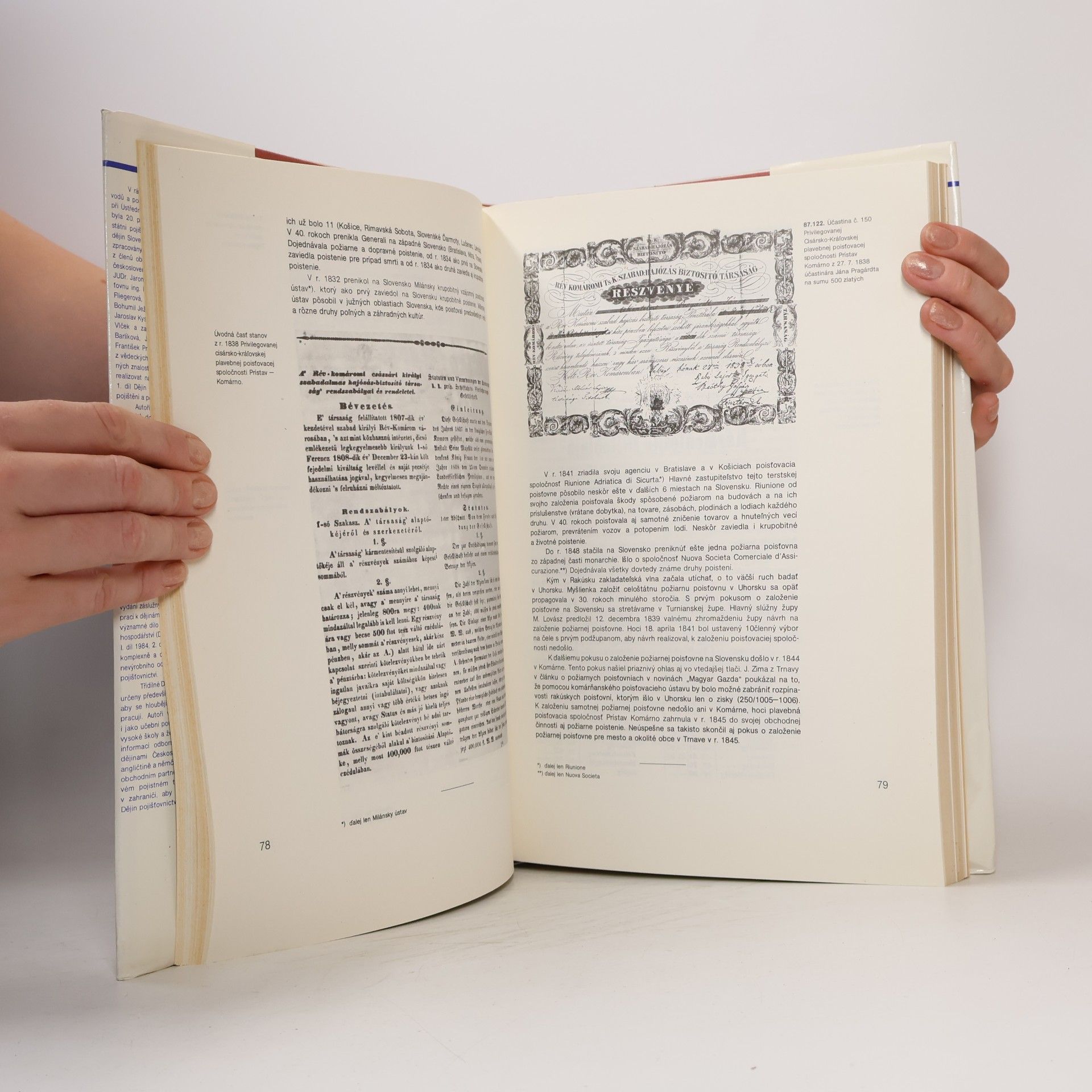 Kolektiv autorů Dějiny pojišťovnictví v Československu do roku 1918, 1. díl