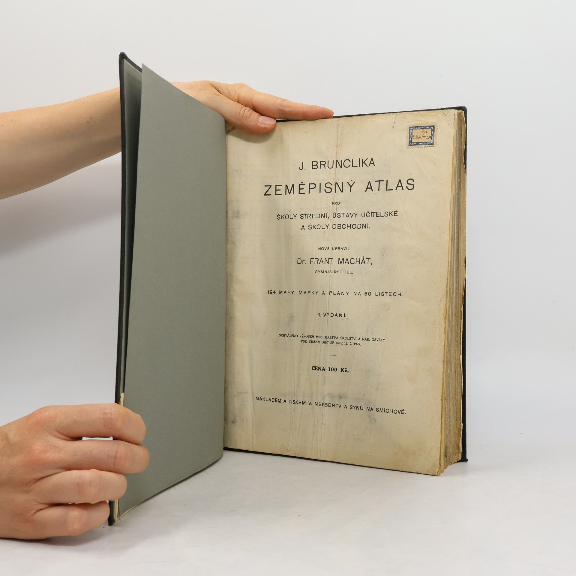 František Machát Zeměpisný atlas pro střední školy, ústavy učitelské a školy obchodní