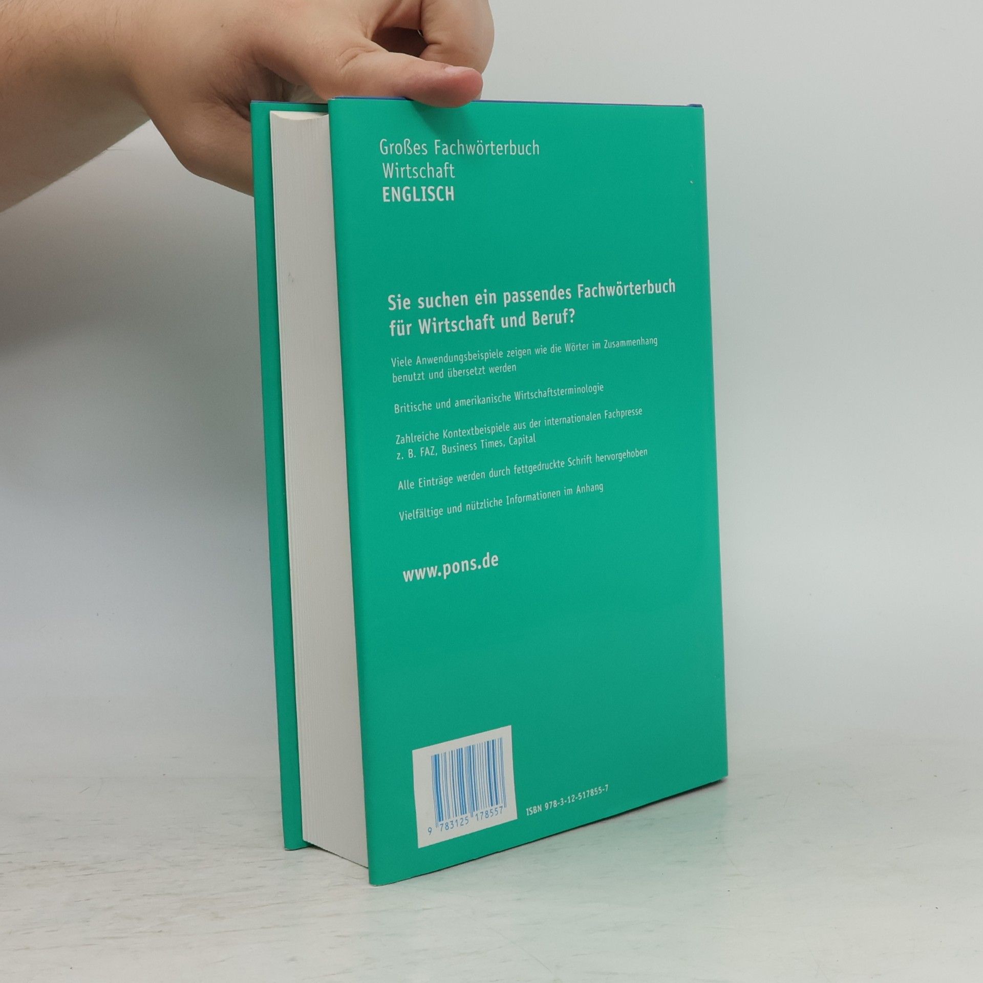 Peter Hodgson Collin PONS Großes Fachwörterbuch Englisch-Deutsch, Deutsch-Englisch