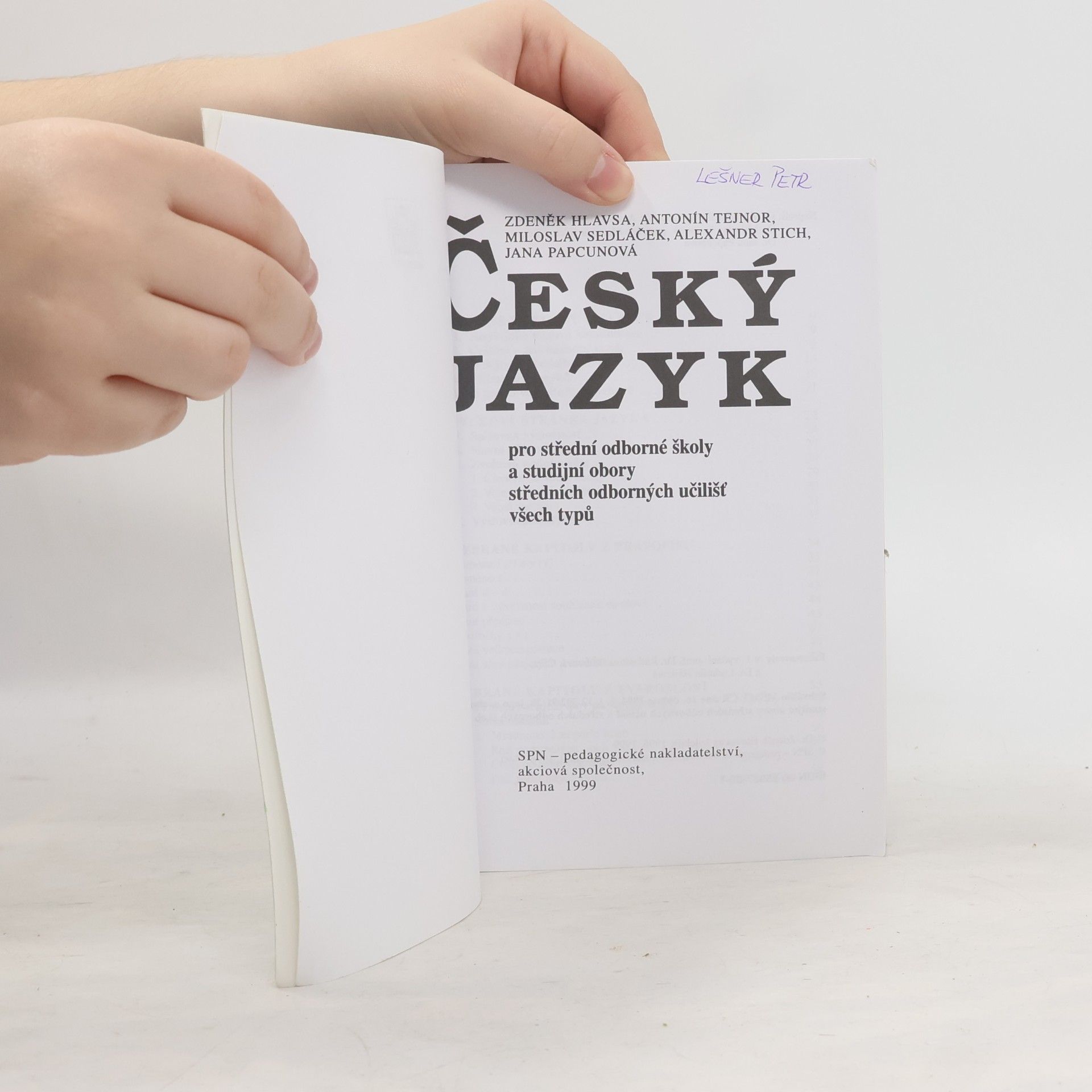 Zdeněk Hlavsa Český jazyk pro střední odborné školy a studijní obory středních odborných učilišť všech typů