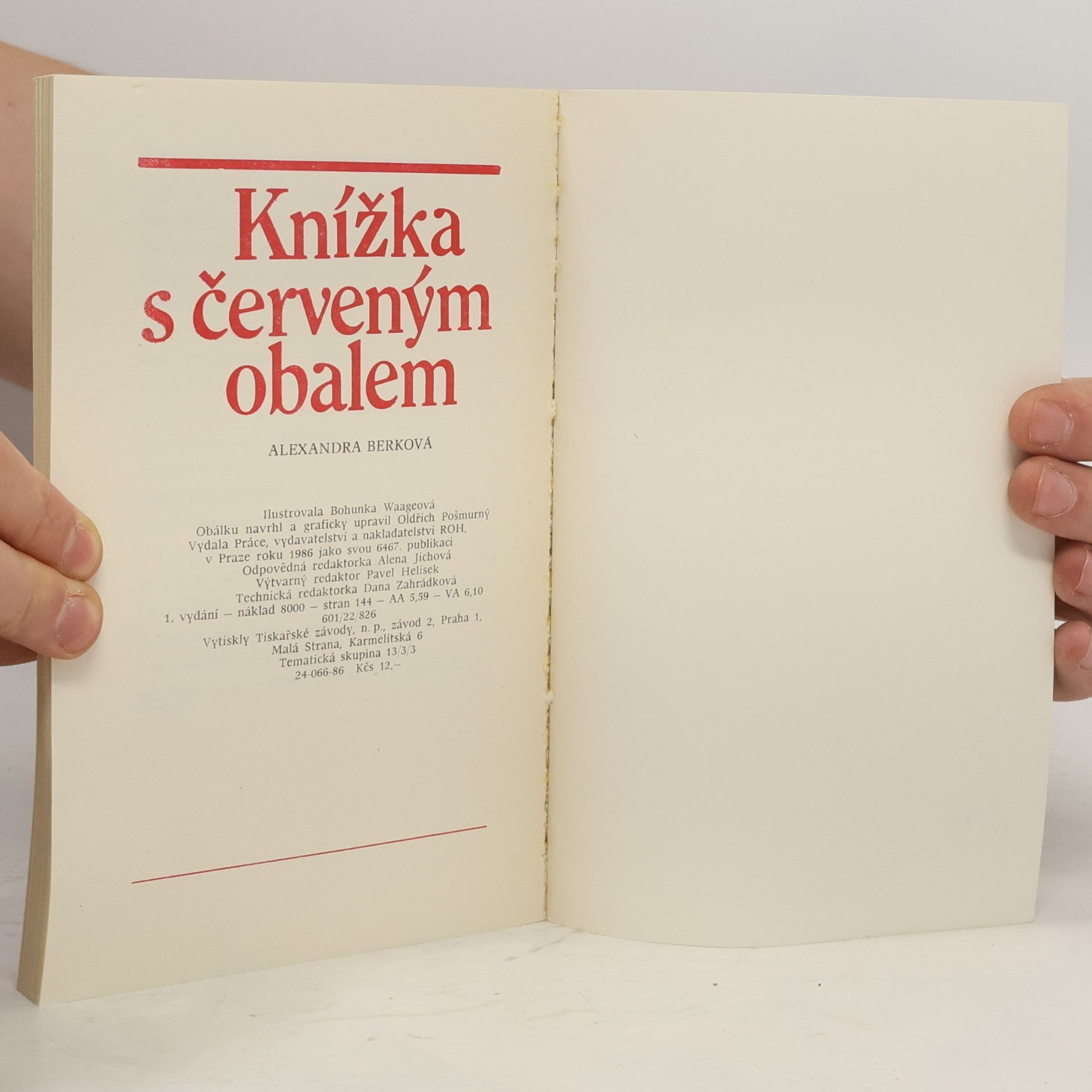 Alexandra Berková Knížka s červeným obalem