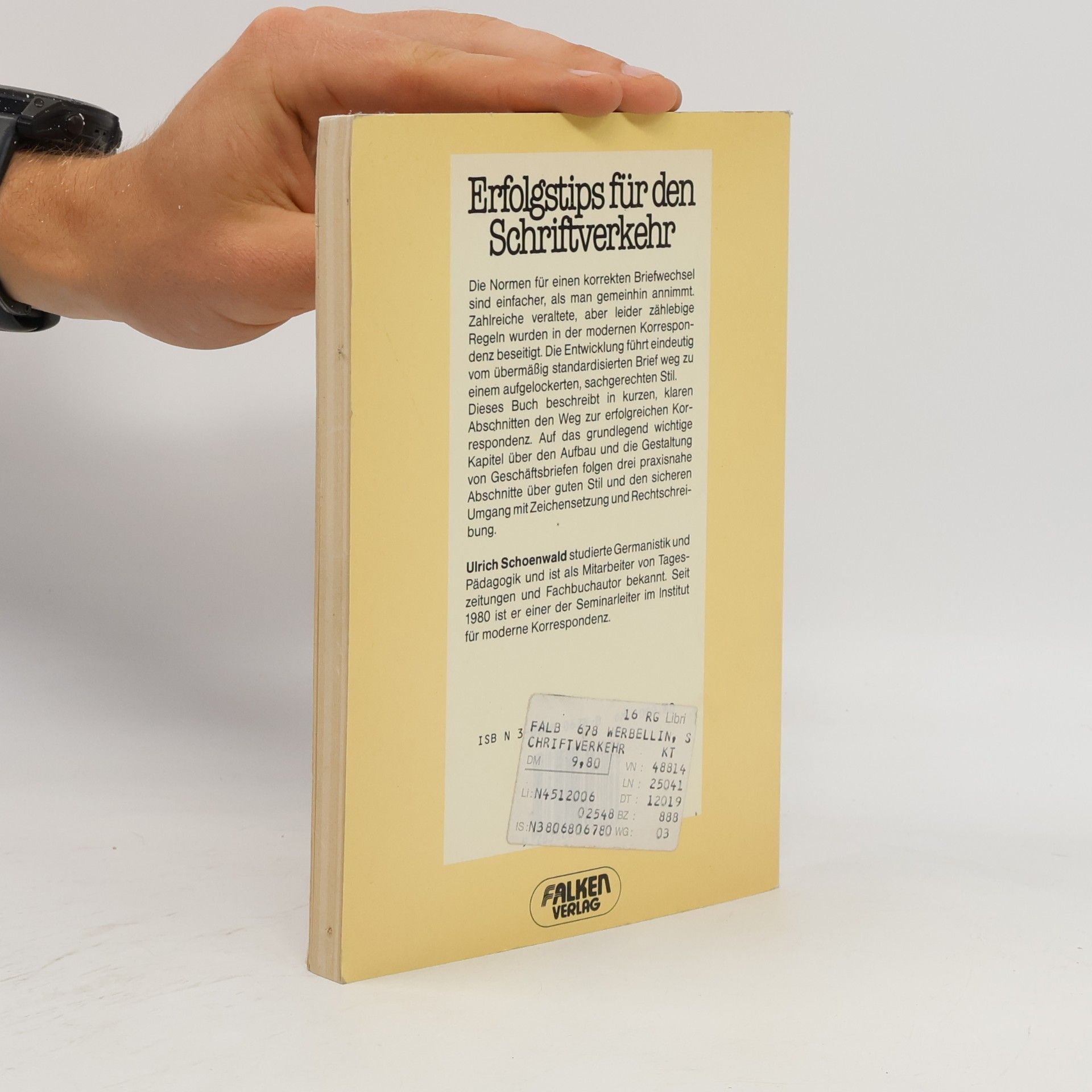 Joachim Werbellin Erfolgstips für den Schriftverkehr