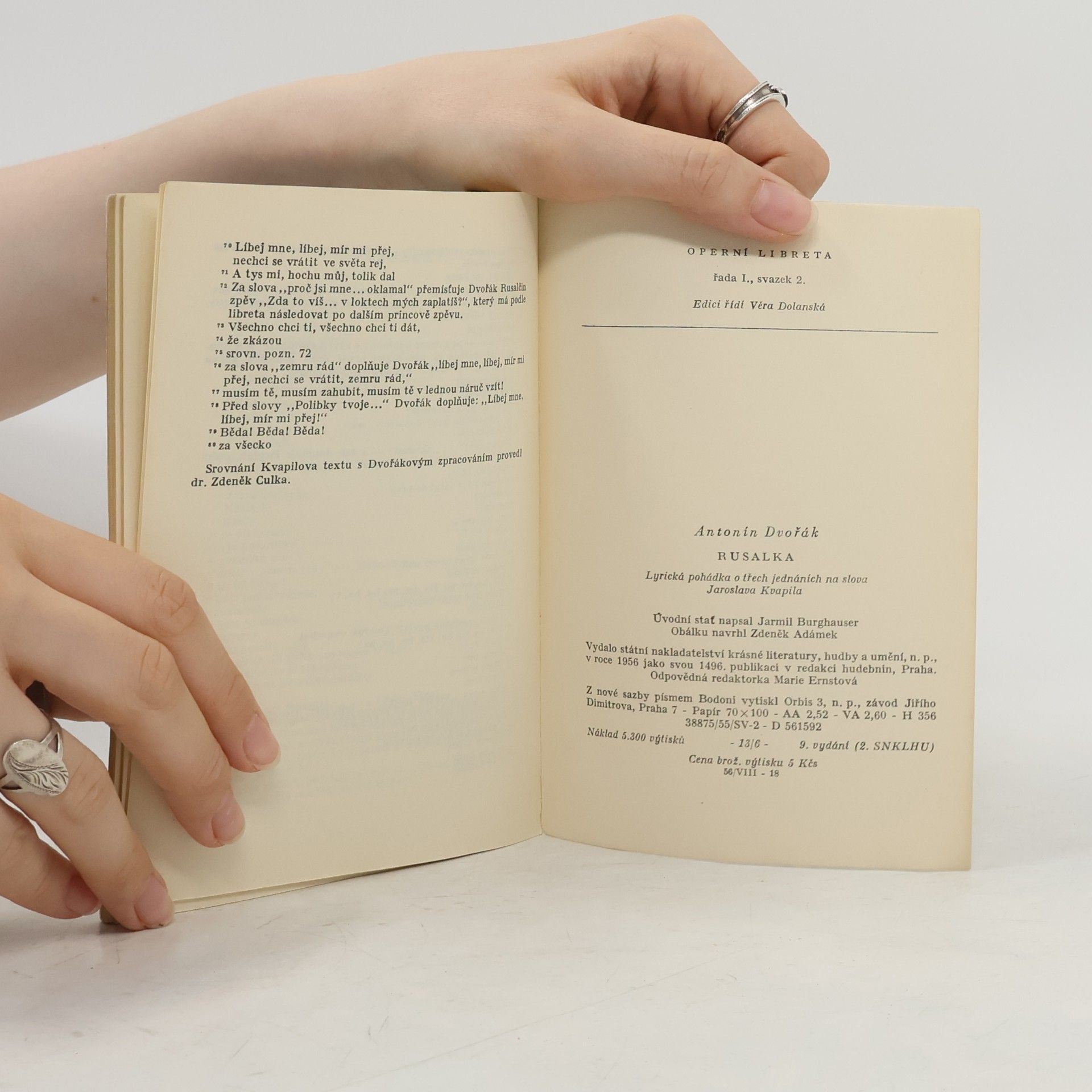 Antonín Dvořák Operní Libreta I-2. Rusalka