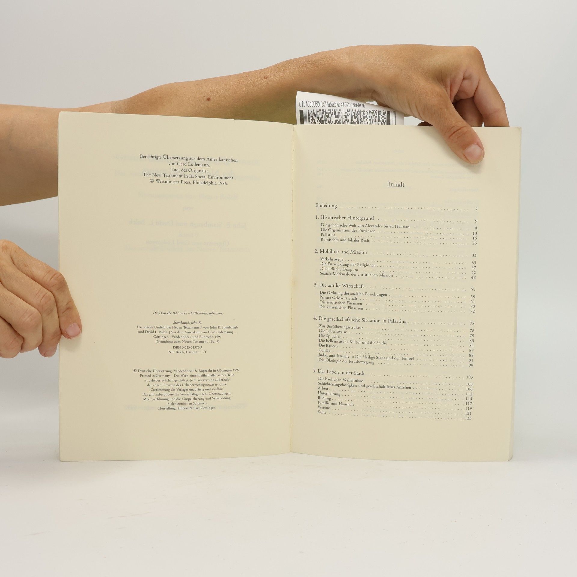 David L. Balch Grundrisse zum Neuen Testament - 9: Das soziale Umfeld des Neuen Testaments