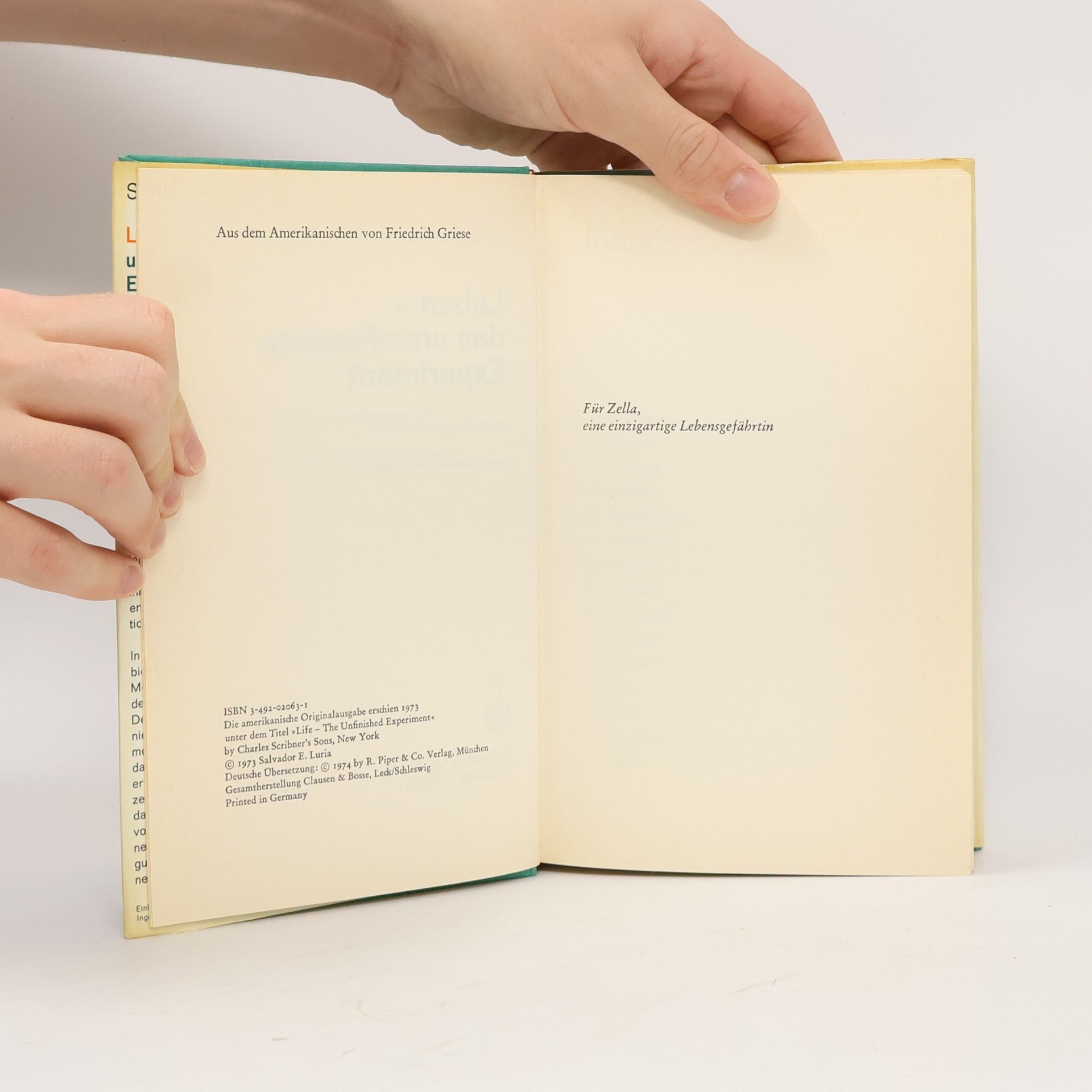 Salvador E. Luria Leben, das unvollendete Experiment