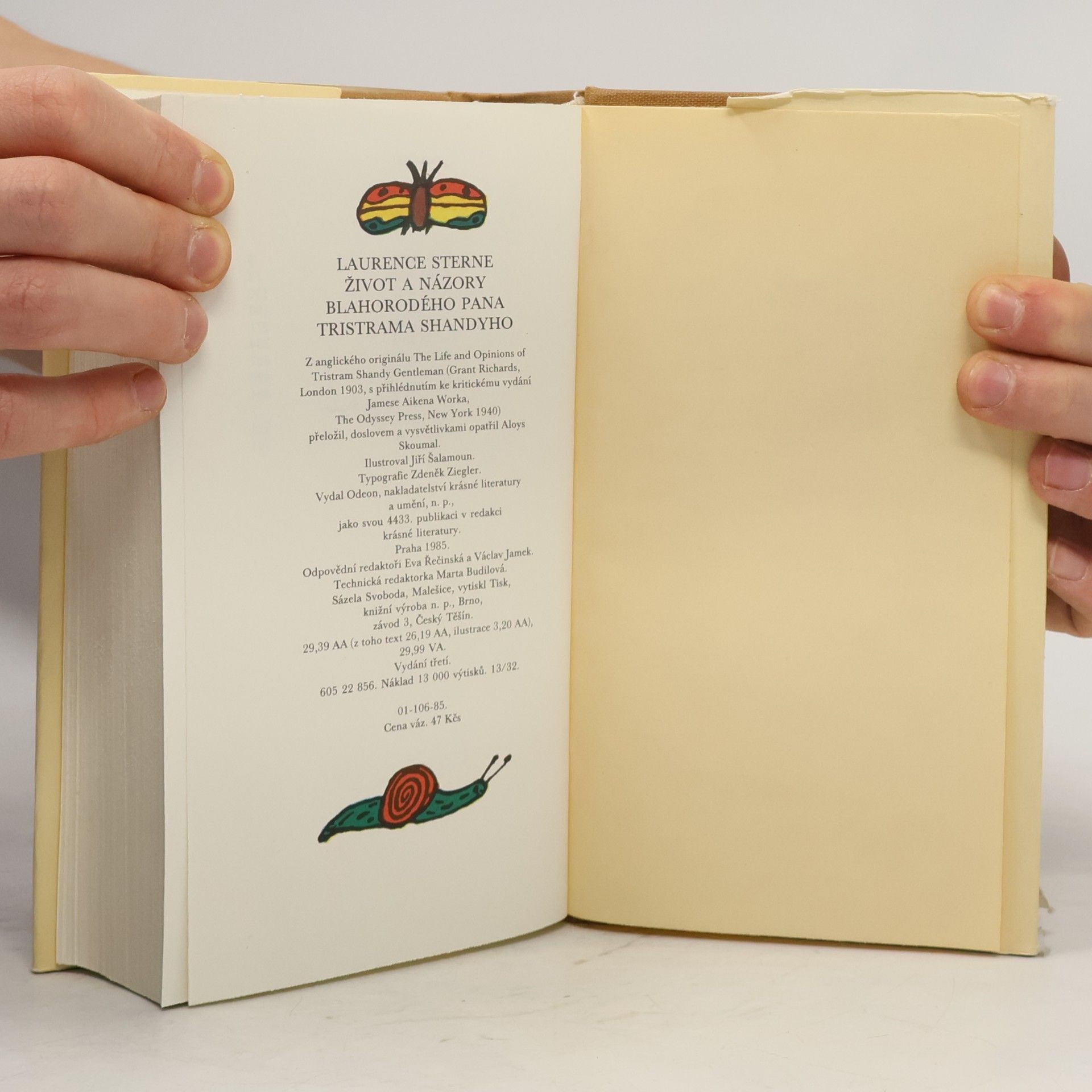 Laurence Sterne Život a názory blahorodého pana Tristrama Shandyho