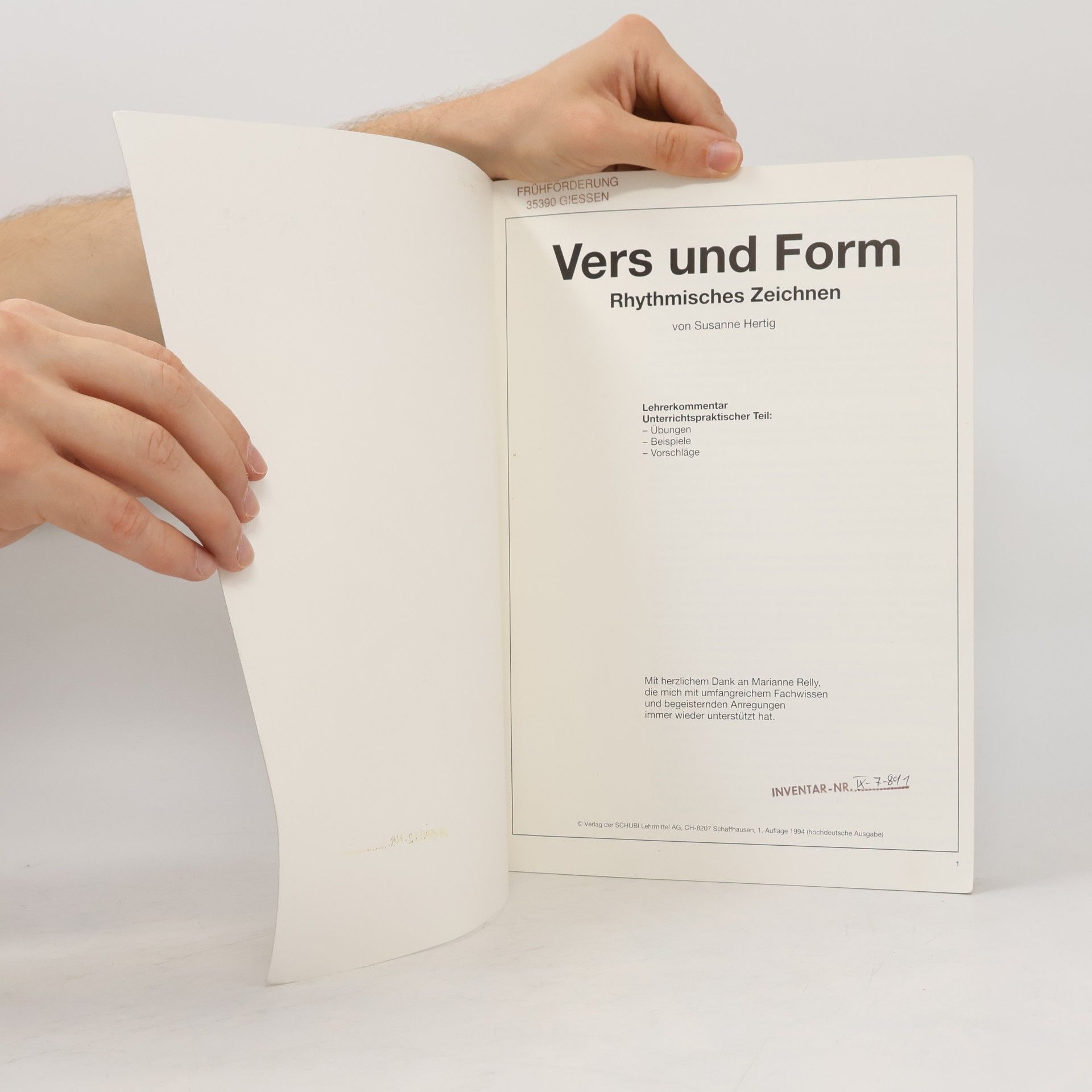 Susanne Hertig Vers und Form