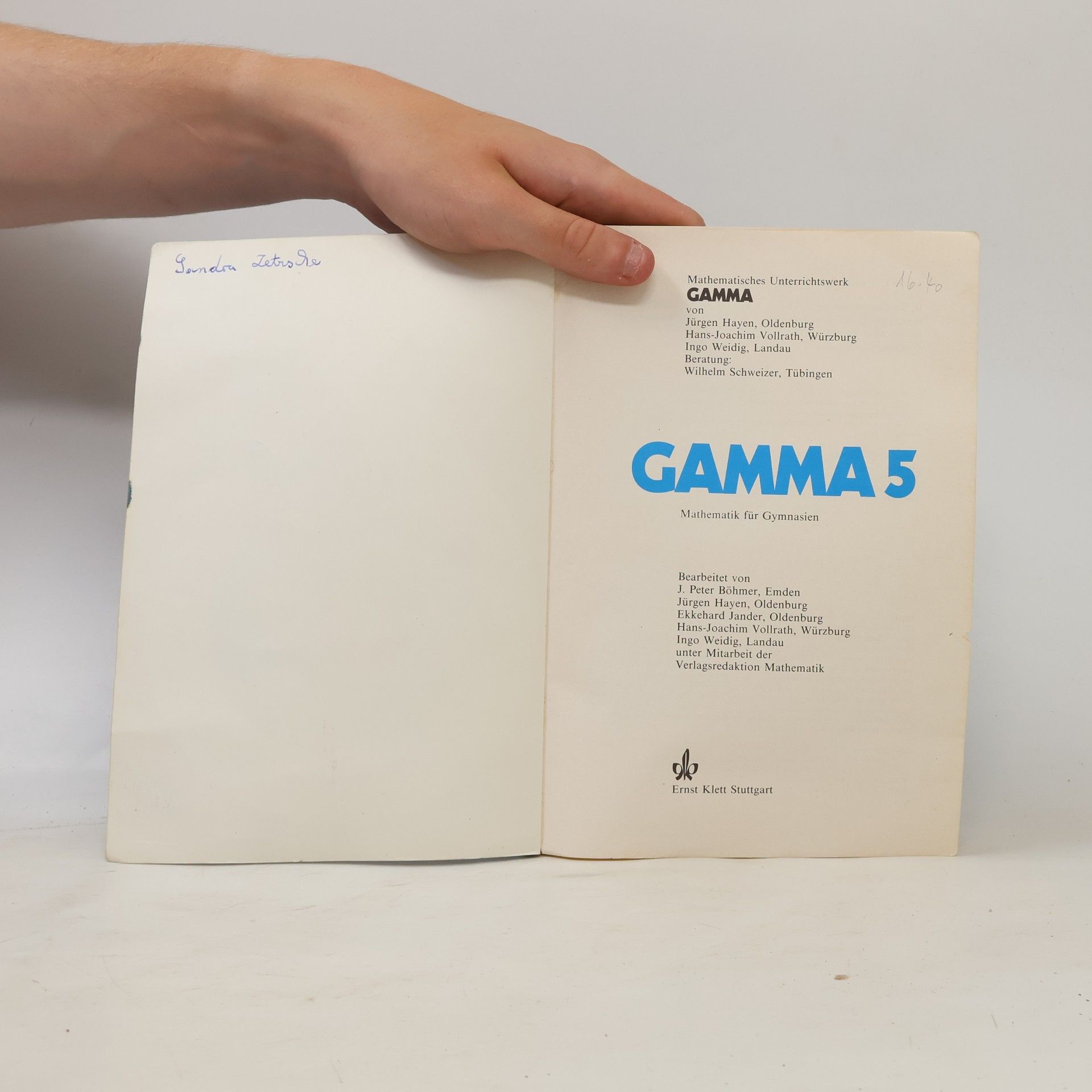 Mathematisches Unterrichtswerk Gamma - Mathematik für Gymnasien