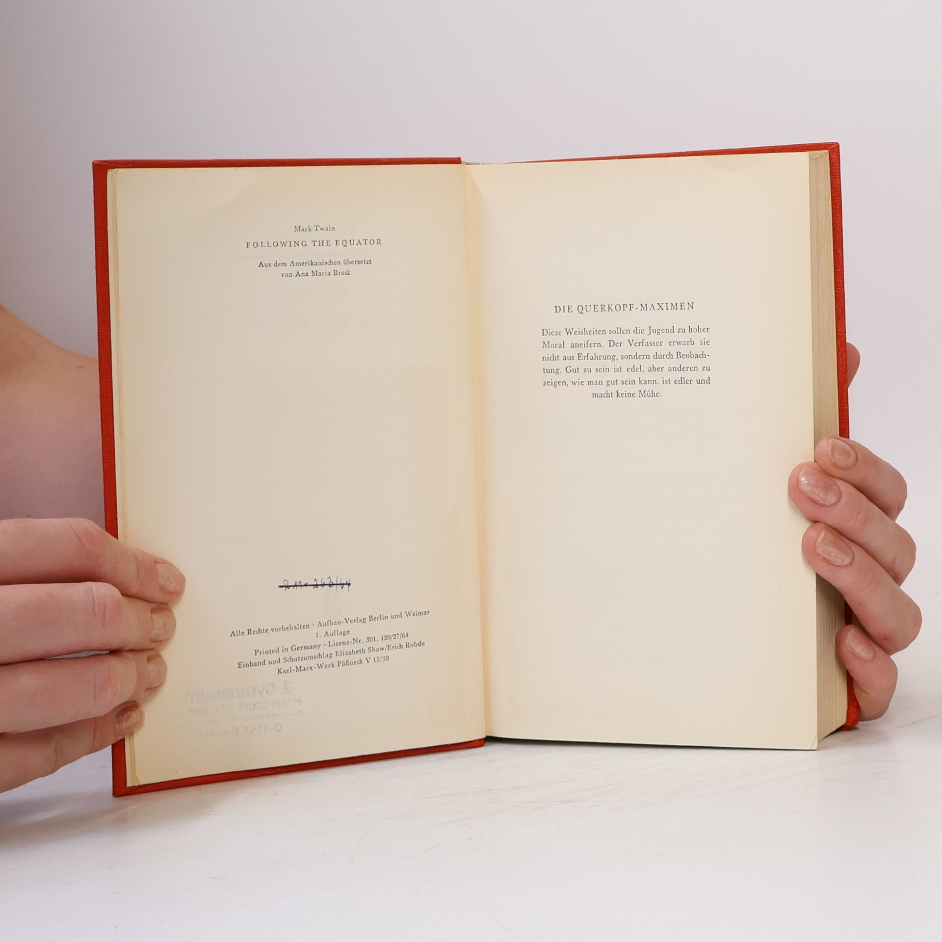 Mark Twain Reise um die Welt