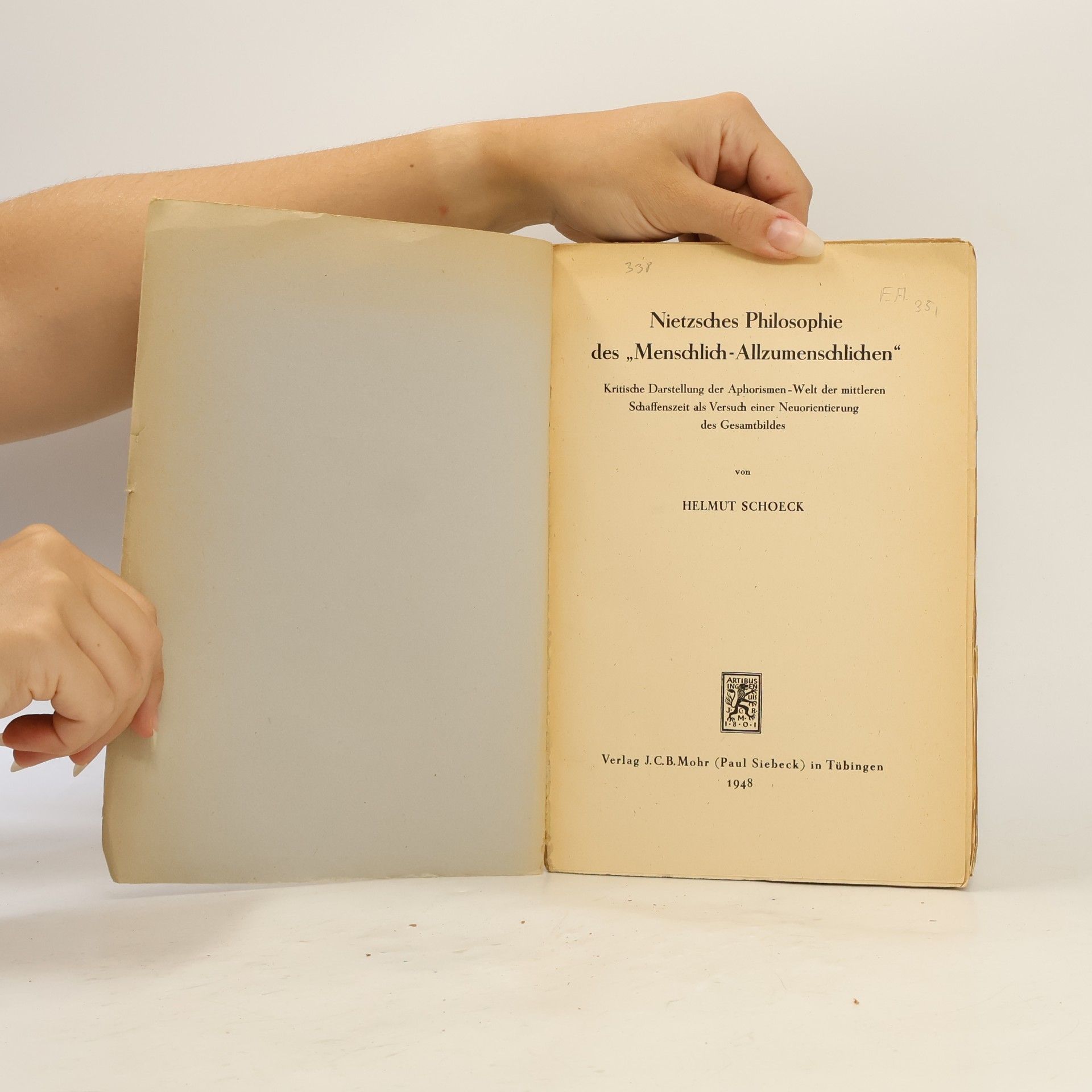Helmut Schoeck Nietzsches Philosophie des "Menschlich-Allzumenschlichen"