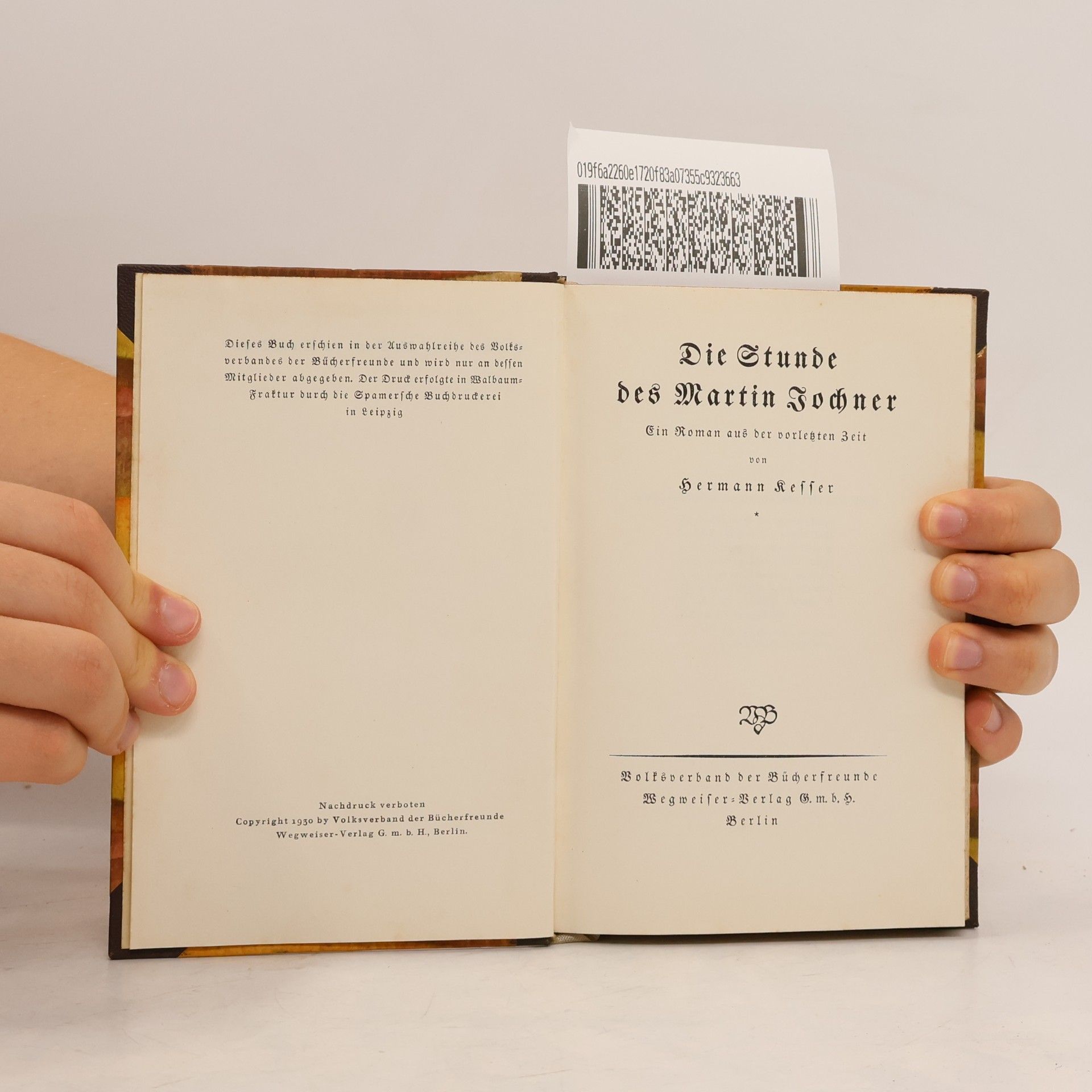 Hermann Kesser Die Stunde des Martin Jochner