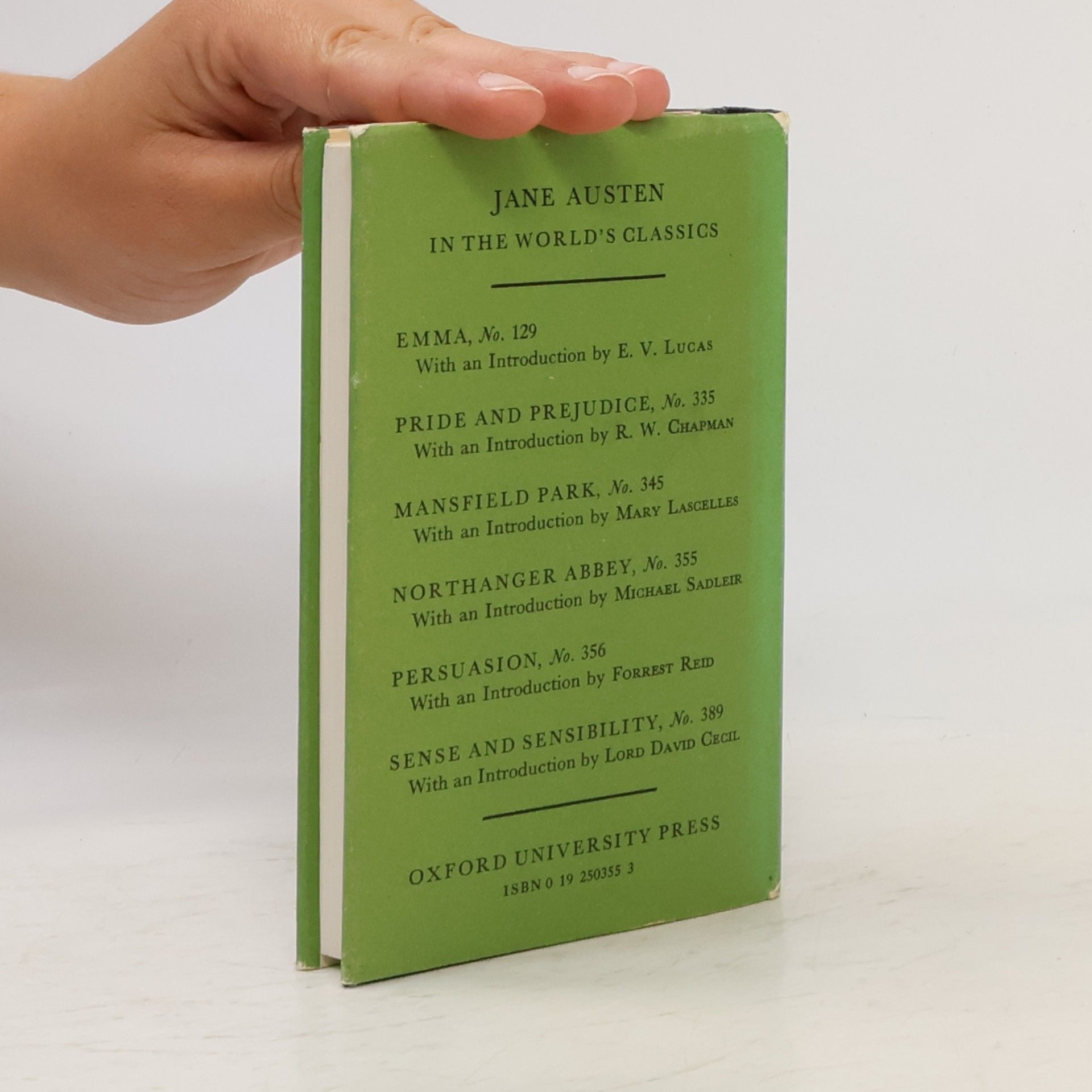 Jane Austen The World's Classics - 355: Northanger Abbey
